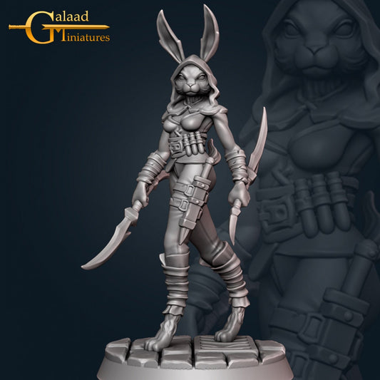 Female Rabbit Folk Sofia | Galaad Miniatures | Compatible with D&D/AoS | Fantasy | Tabletop RPG