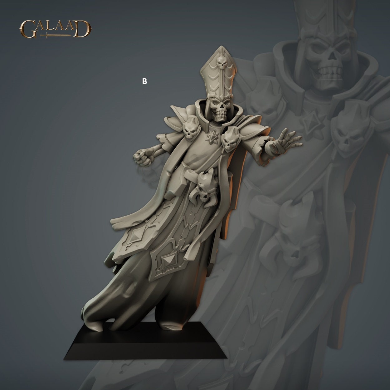Skeleton Lych Priest | Galaad Miniatures | Compatible with D&D/AoS | Fantasy | Tabletop RPG