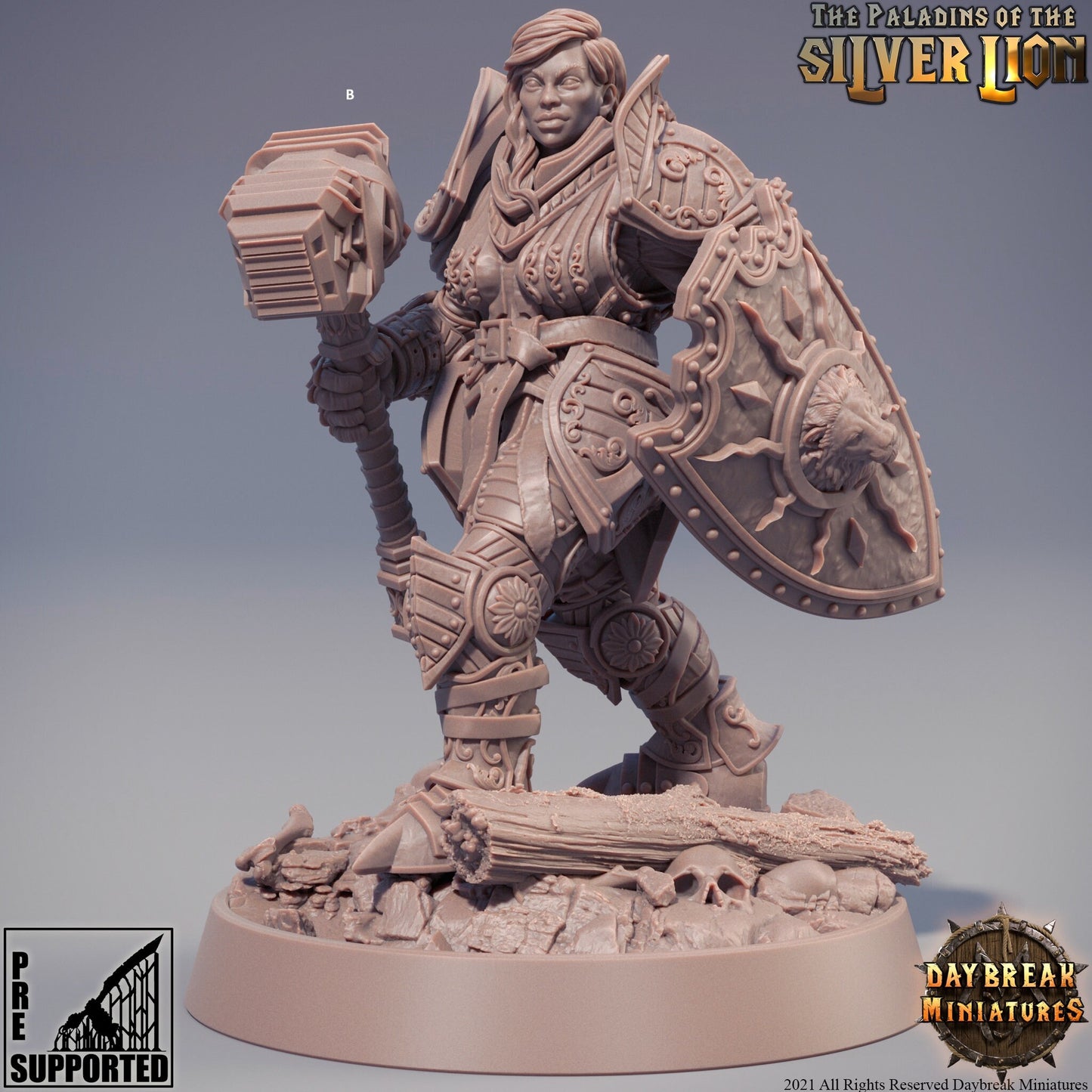 Female Paladins of the Silver Lion | DayBreak Miniatures | Compatible with D&D/AOS | Fantasy | Tabletop