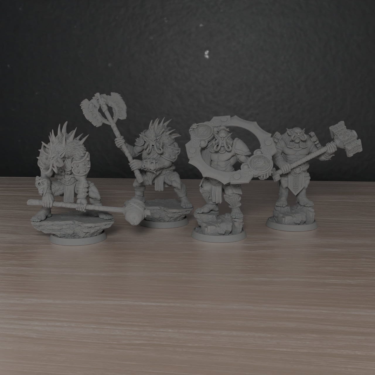 Mammoth Ogres with Great Weapons | DayBreak Miniatures | Compatible with D&D/AOS | Fantasy | Tabletop