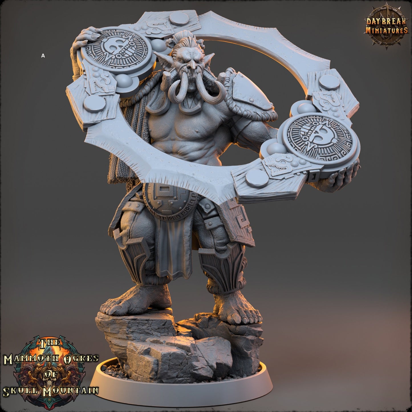 Mammoth Ogres with Great Weapons | DayBreak Miniatures | Compatible with D&D/AOS | Fantasy | Tabletop
