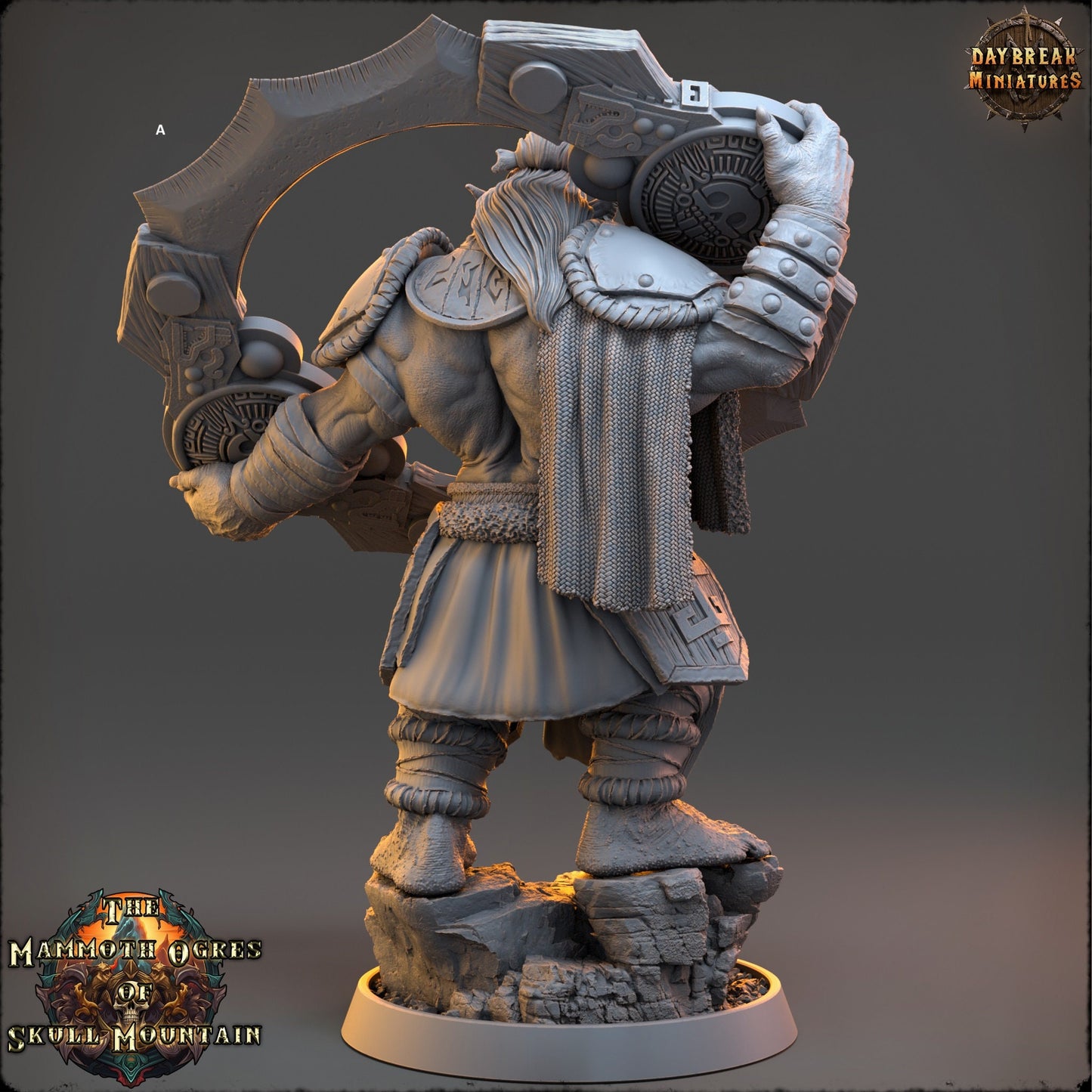 Mammoth Ogres with Great Weapons | DayBreak Miniatures | Compatible with D&D/AOS | Fantasy | Tabletop
