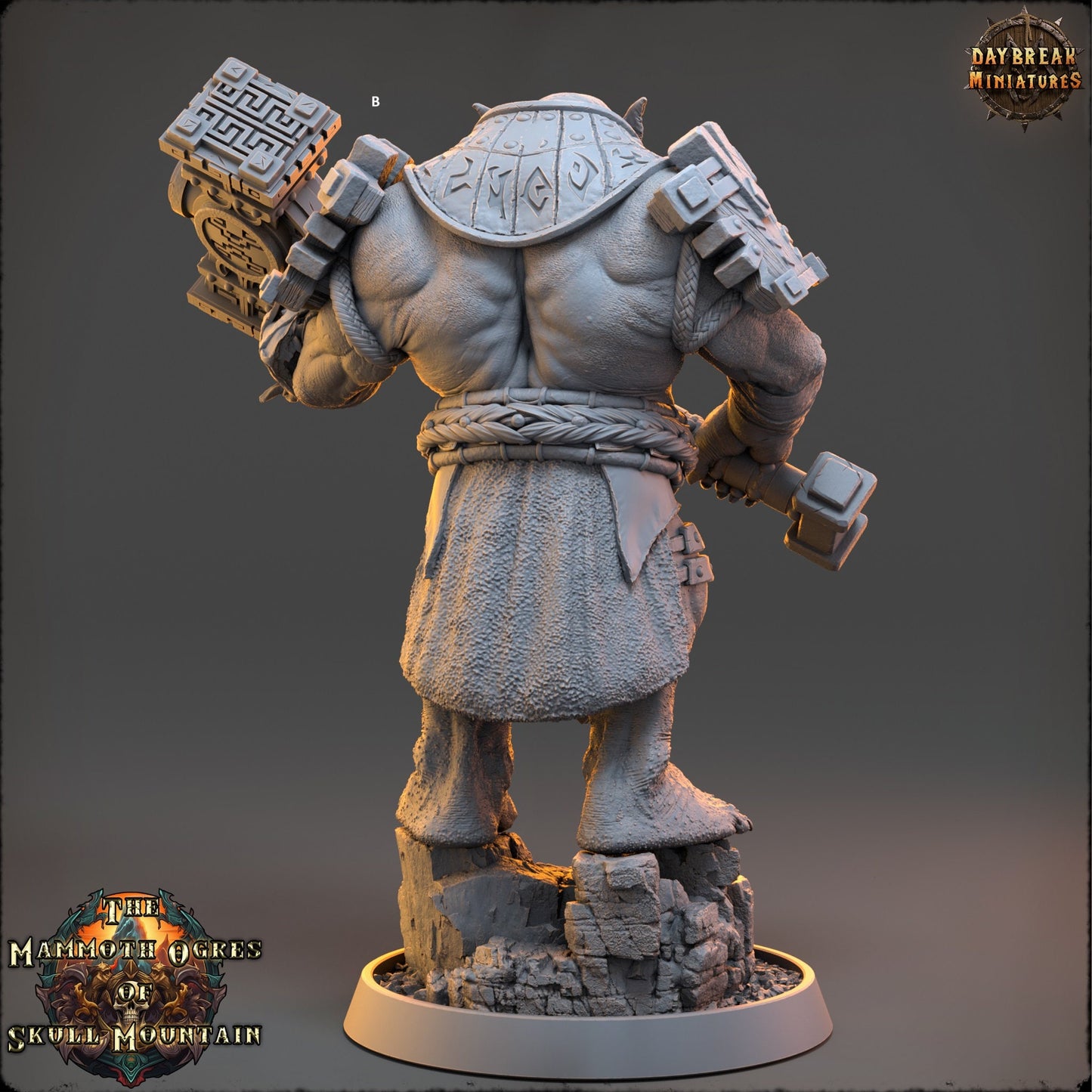 Mammoth Ogres with Great Weapons | DayBreak Miniatures | Compatible with D&D/AOS | Fantasy | Tabletop