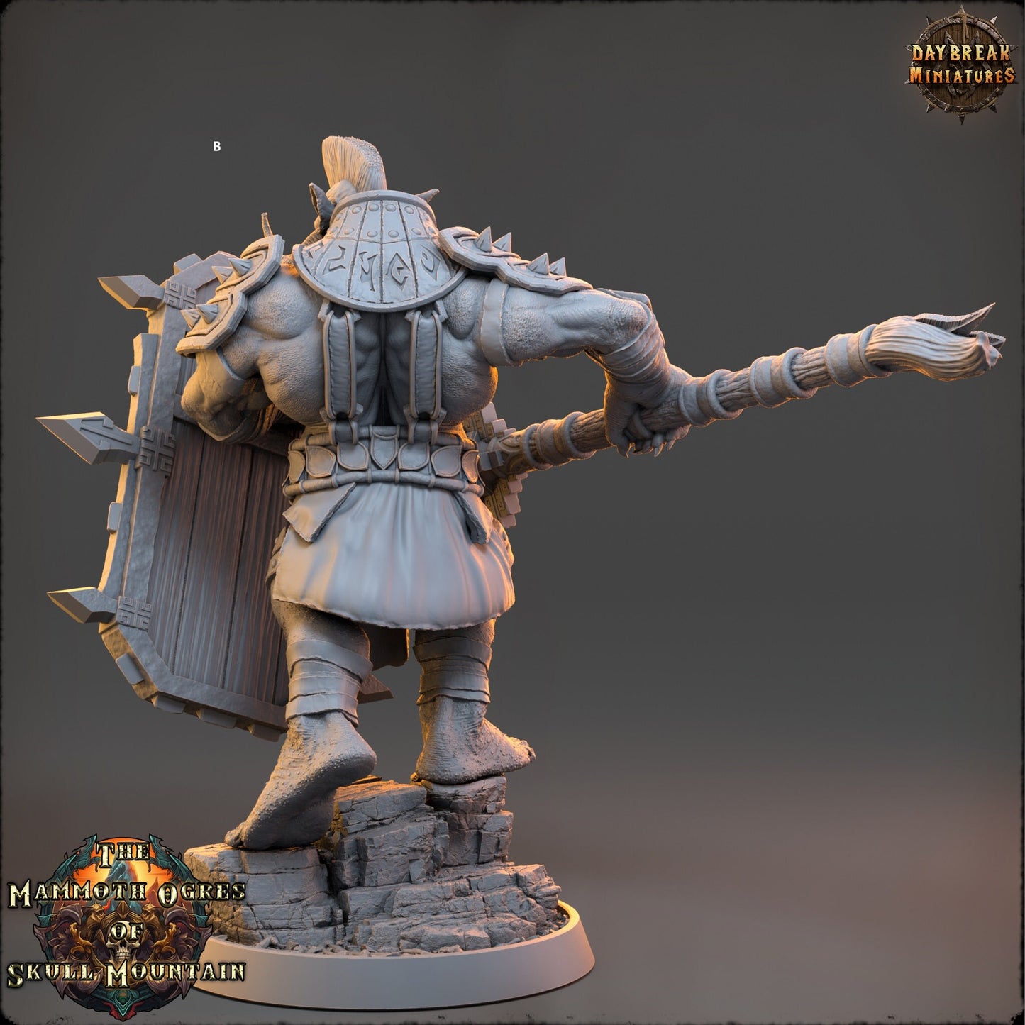 Mammoth Ogres Fighters | DayBreak Miniatures | Compatible with D&D/AOS | Fantasy | Tabletop