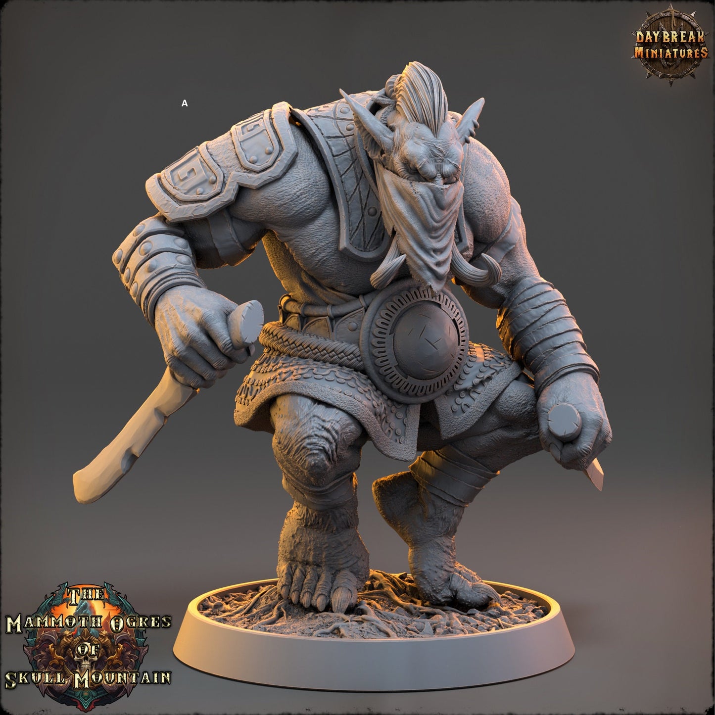 Mammoth Ogres Assassins | DayBreak Miniatures | Compatible with D&D/AOS | Fantasy | Tabletop