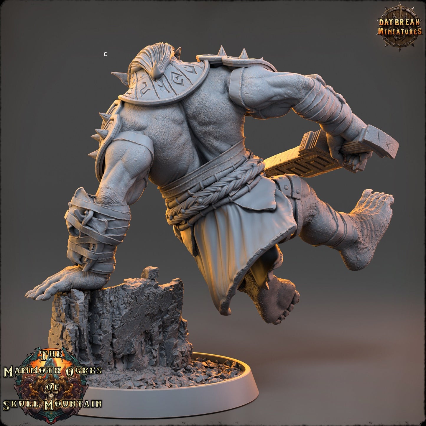 Mammoth Ogres Assassins | DayBreak Miniatures | Compatible with D&D/AOS | Fantasy | Tabletop
