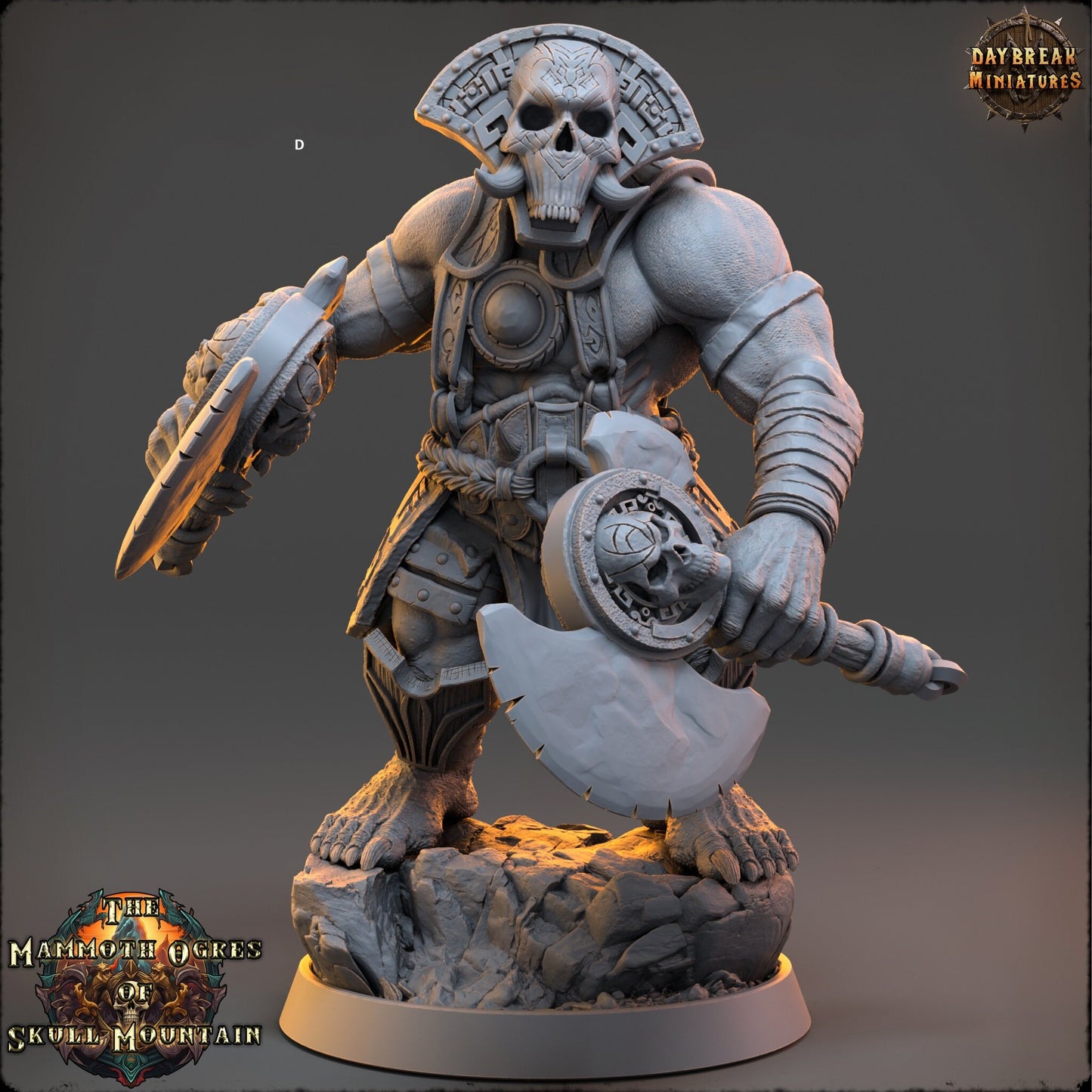 Mammoth Ogres Assassins | DayBreak Miniatures | Compatible with D&D/AOS | Fantasy | Tabletop