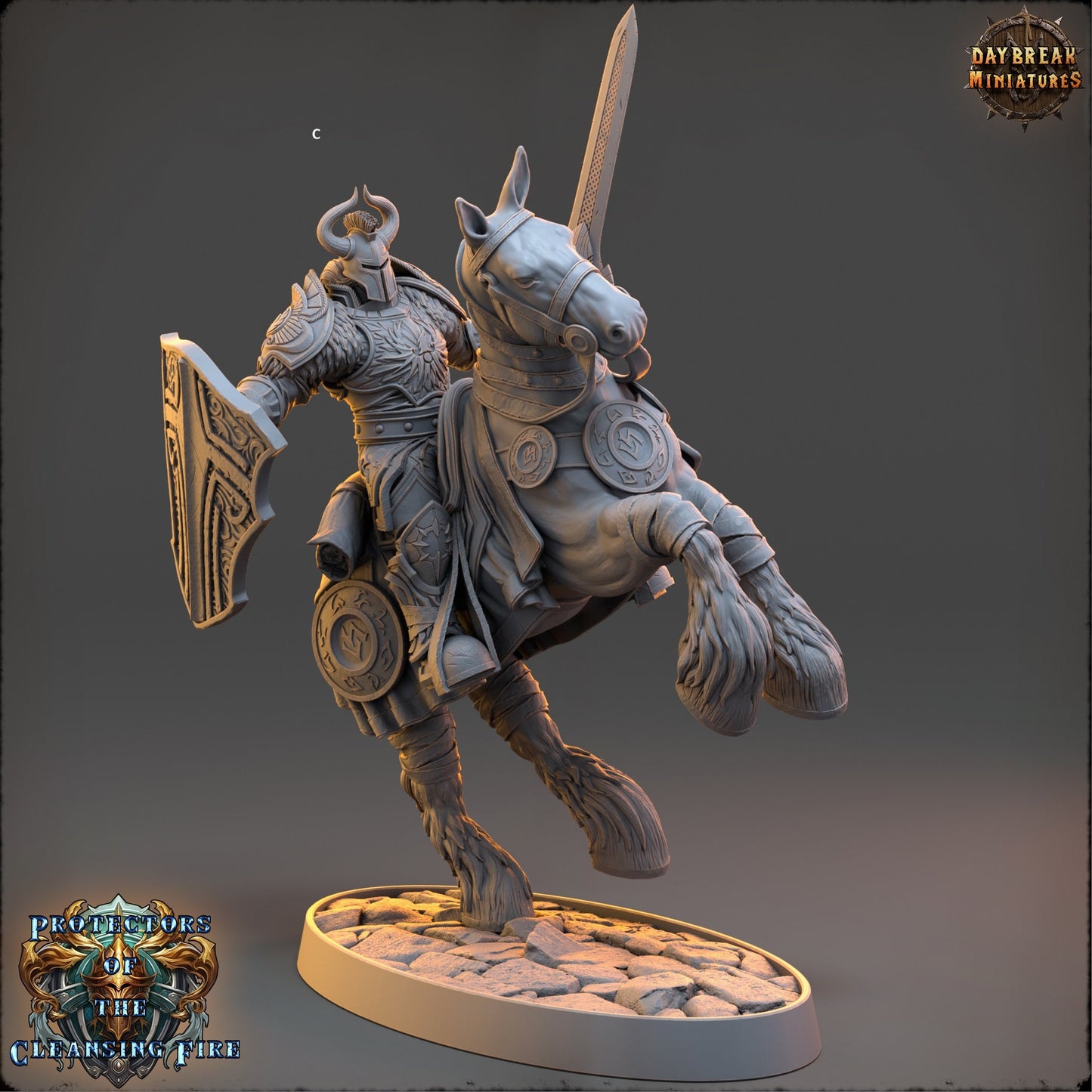 Cleansing Flame Knight | DayBreak Miniatures | Compatible with D&D/AOS | Fantasy | Tabletop