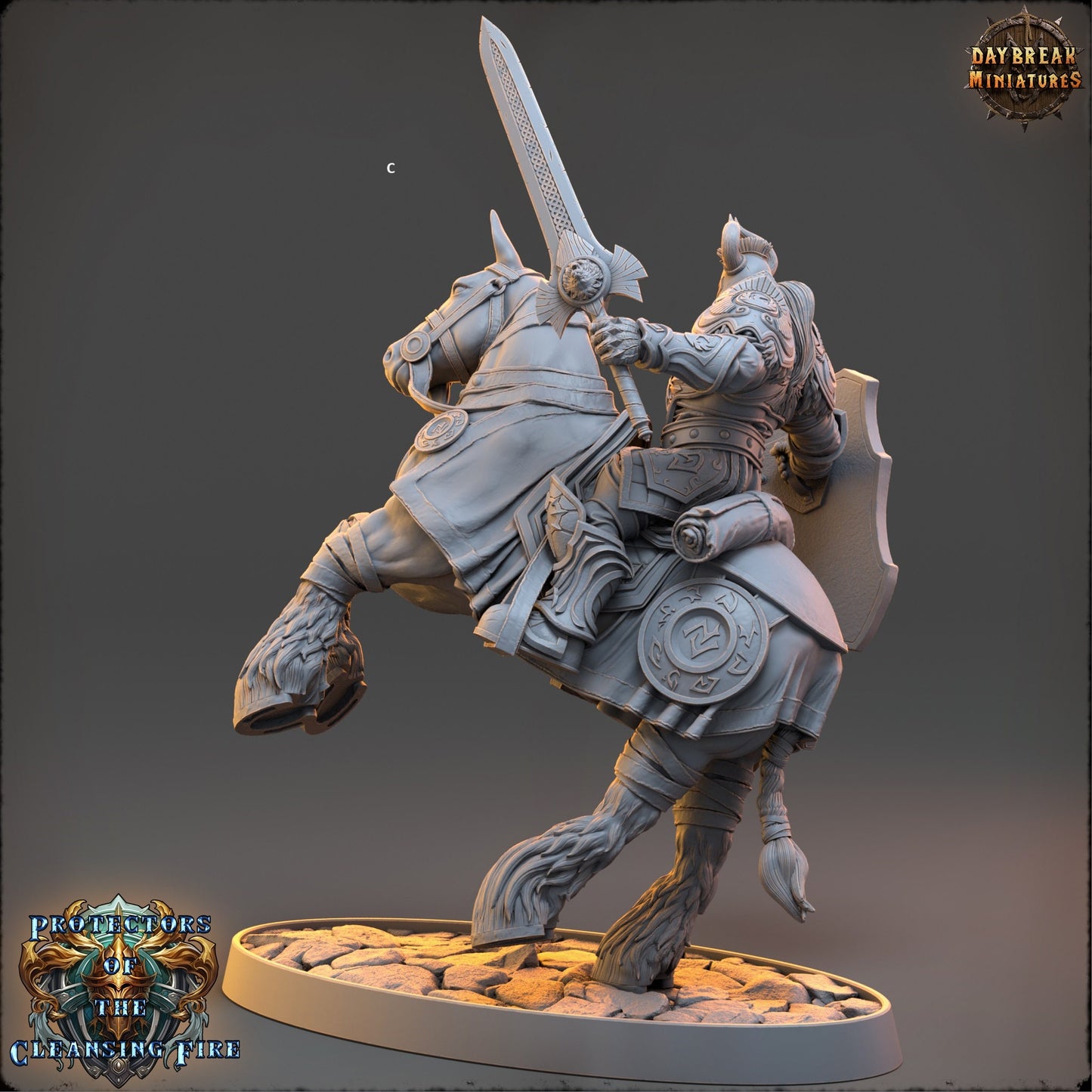 Cleansing Flame Knight | DayBreak Miniatures | Compatible with D&D/AOS | Fantasy | Tabletop