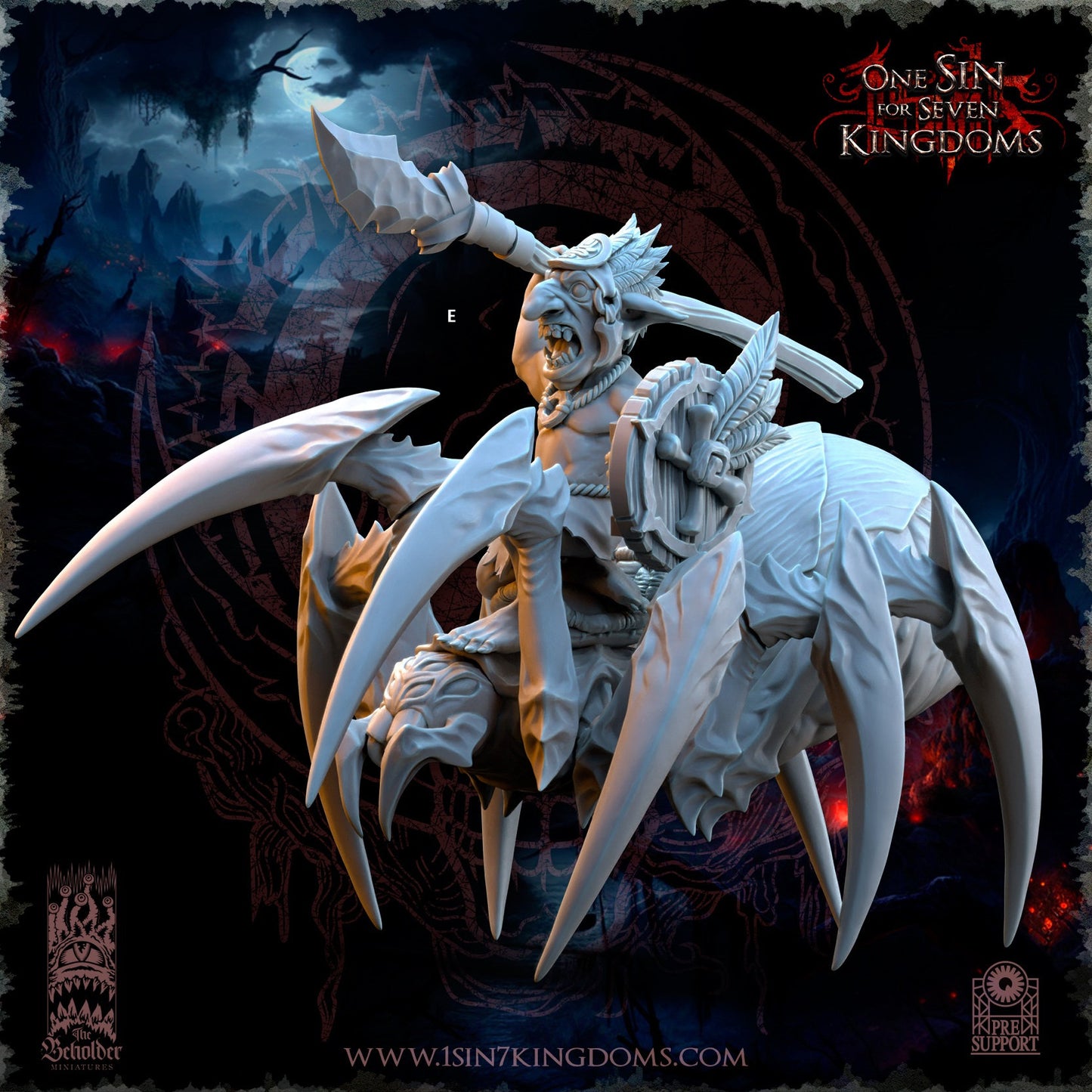 Black Horde Goblin Jungle Spider Riders | The Beholder Miniatures | Compatible with D&D/AoS | Fantasy | Tabletop RPG