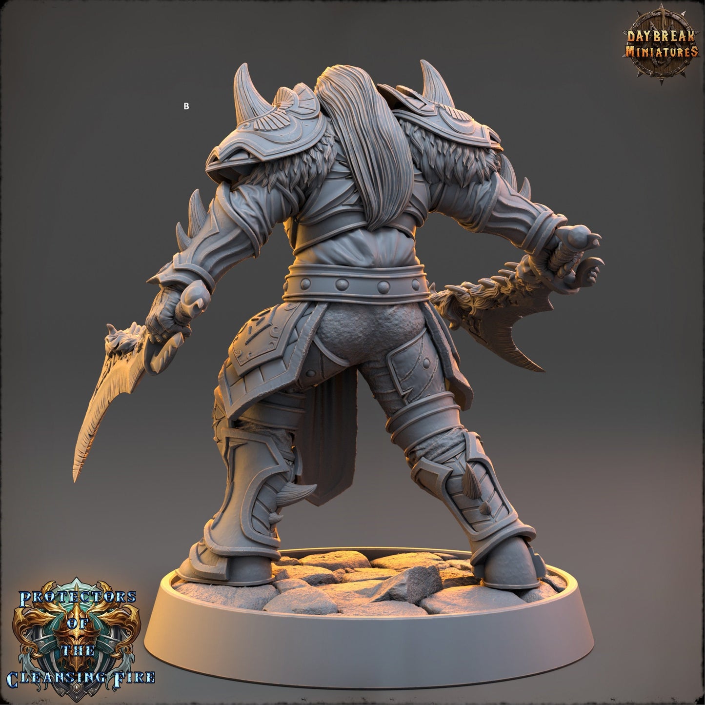Fighter of the Cleansing Flame | DayBreak Miniatures | Compatible with D&D/AOS | Fantasy | Tabletop