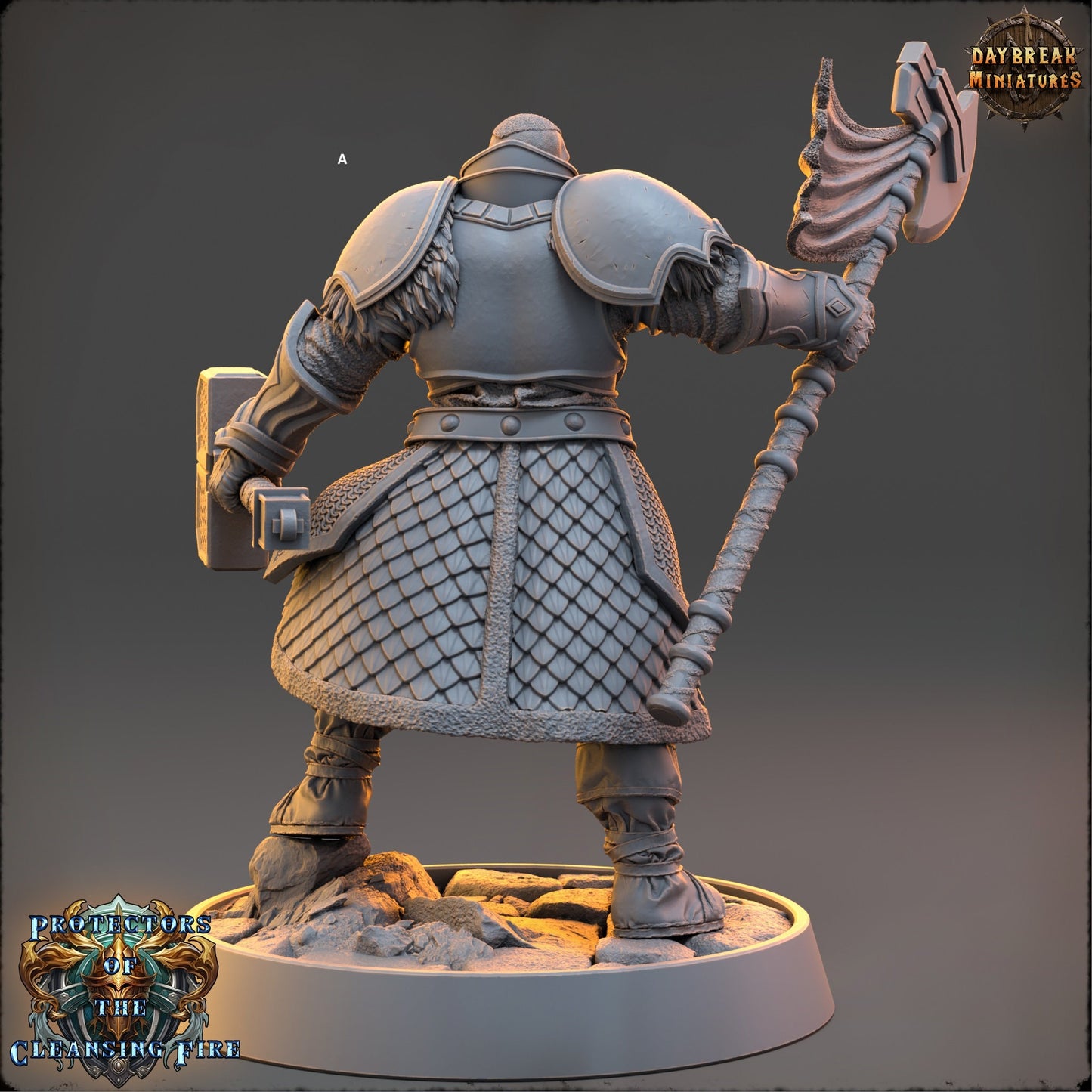 Fighter of the Cleansing Flame | DayBreak Miniatures | Compatible with D&D/AOS | Fantasy | Tabletop