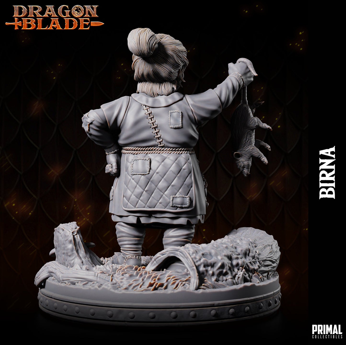 Female Dwarf Birna | Primal Collectibles | Compatible with D&D/AoS | Fantasy