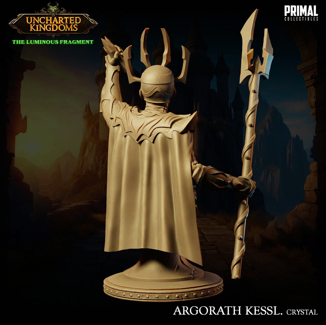 Dark Wizard Argorath Bust | Primal Collectibles | Compatible with D&D/AoS | Fantasy