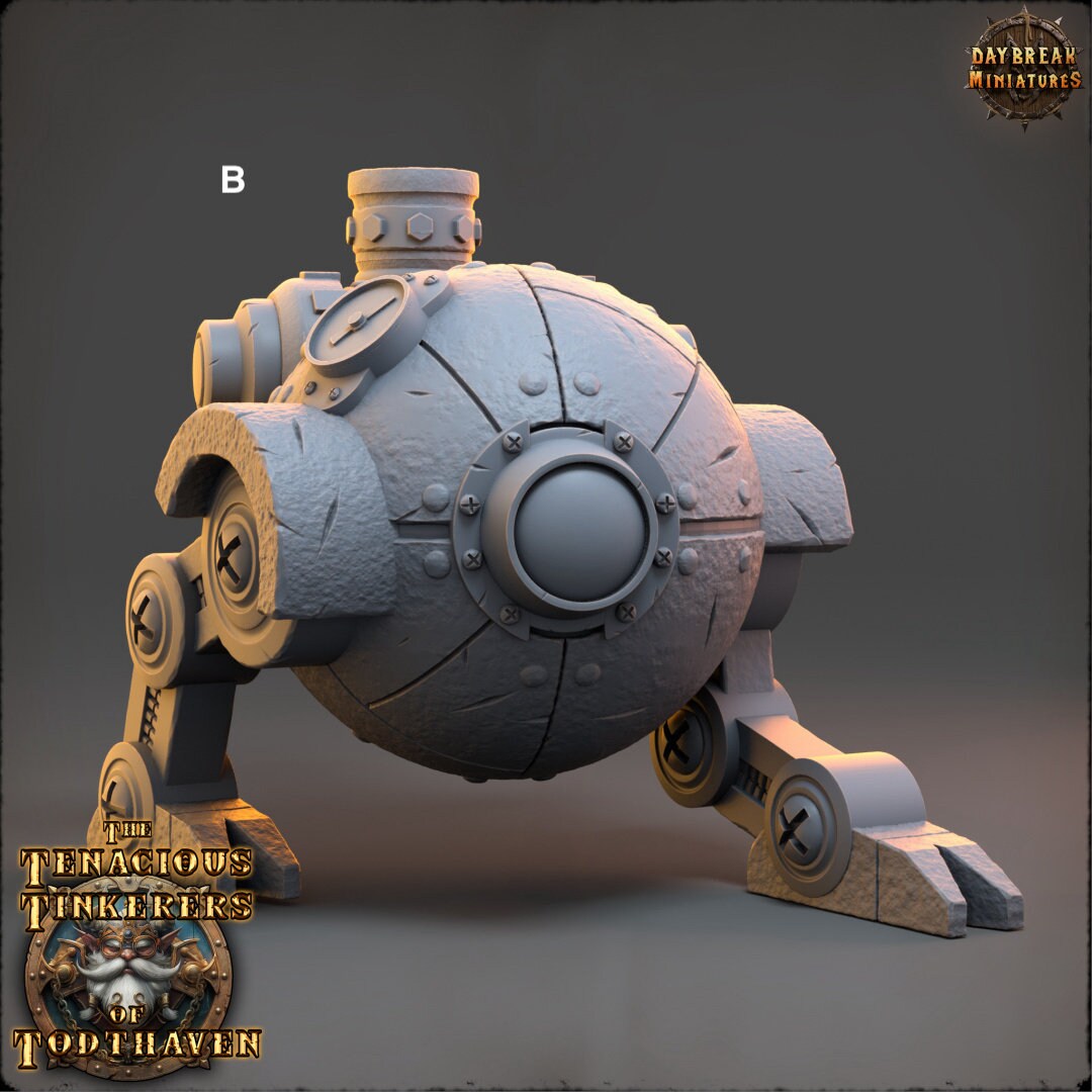 Tenacious Gnome Mech Walker | DayBreak Miniatures | Compatible with D&D/AOS | Fantasy | Tabletop