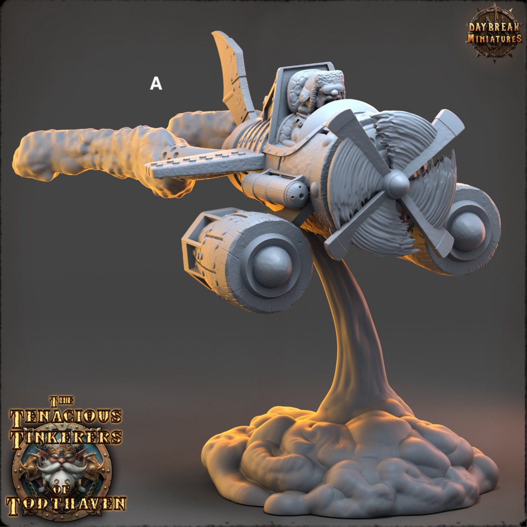 Tenacious Gnome Red Dragon Flyers | DayBreak Miniatures | Compatible with D&D/AOS | Fantasy | Tabletop