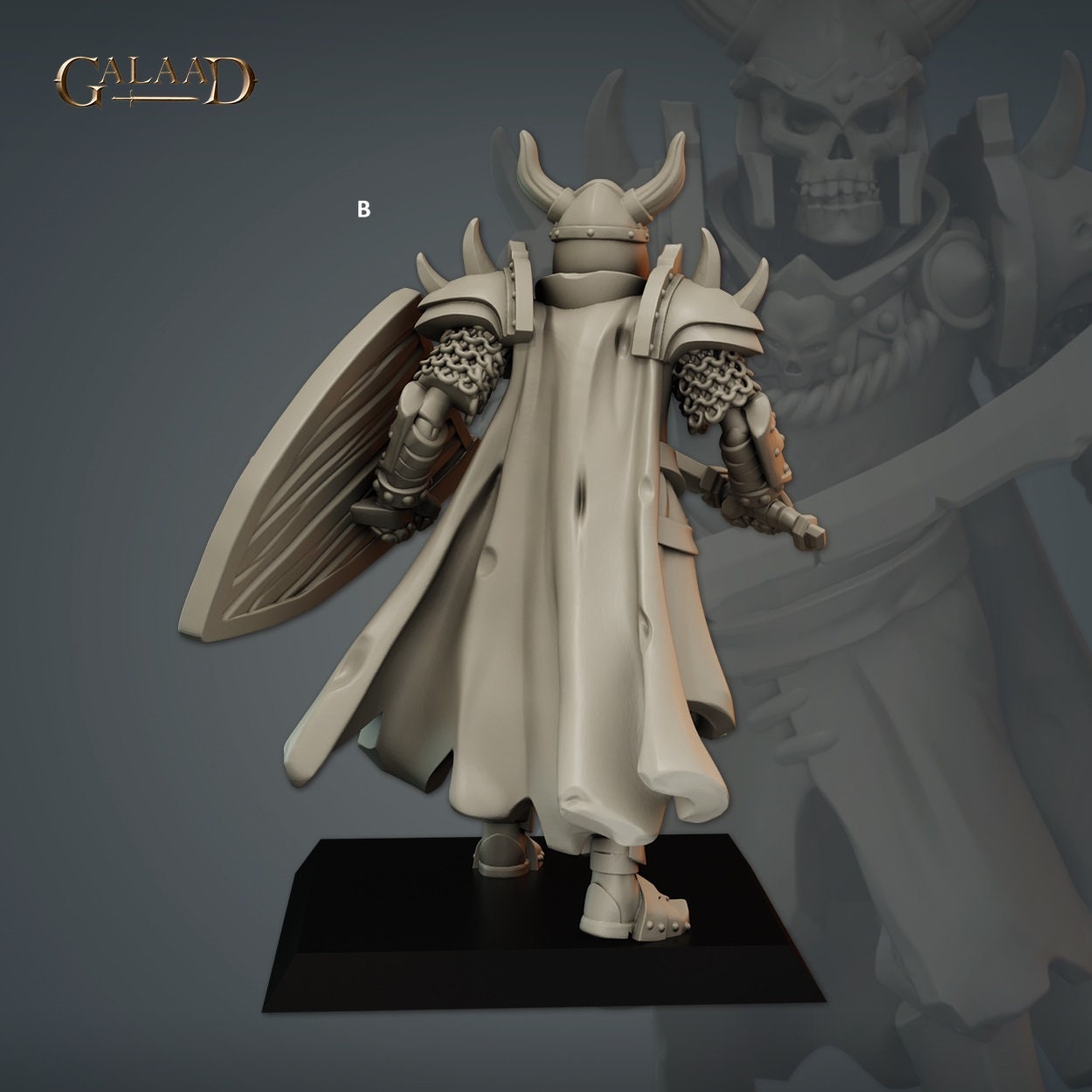 Undead Skeleton Knight | Galaad Miniatures | Compatible with D&D/AoS | Fantasy | Tabletop RPG