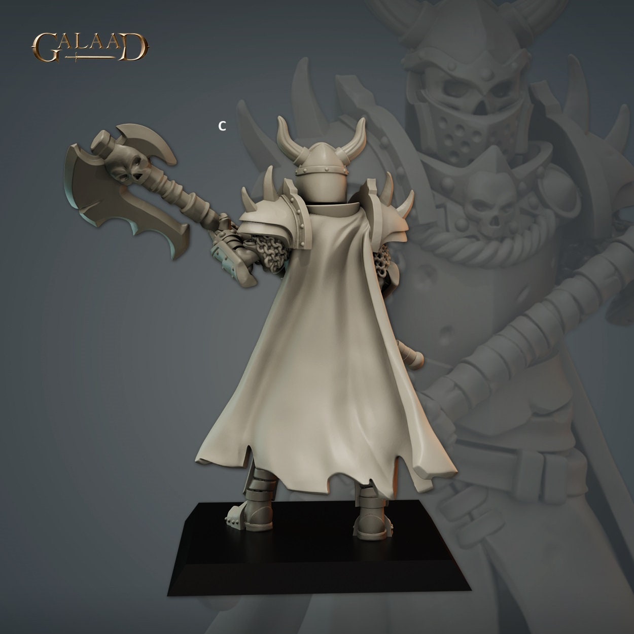Undead Skeleton Knight | Galaad Miniatures | Compatible with D&D/AoS | Fantasy | Tabletop RPG