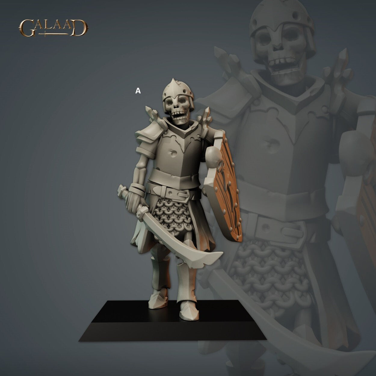Undead Skeleton Warrior | Galaad Miniatures | Compatible with D&D/AoS | Fantasy | Tabletop RPG