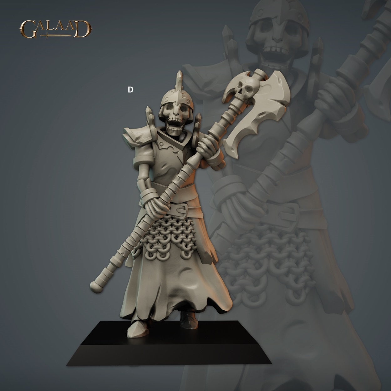 Undead Skeleton Warrior | Galaad Miniatures | Compatible with D&D/AoS | Fantasy | Tabletop RPG