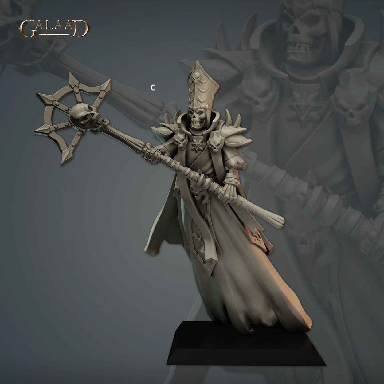 Skeleton Lych Priest | Galaad Miniatures | Compatible with D&D/AoS | Fantasy | Tabletop RPG