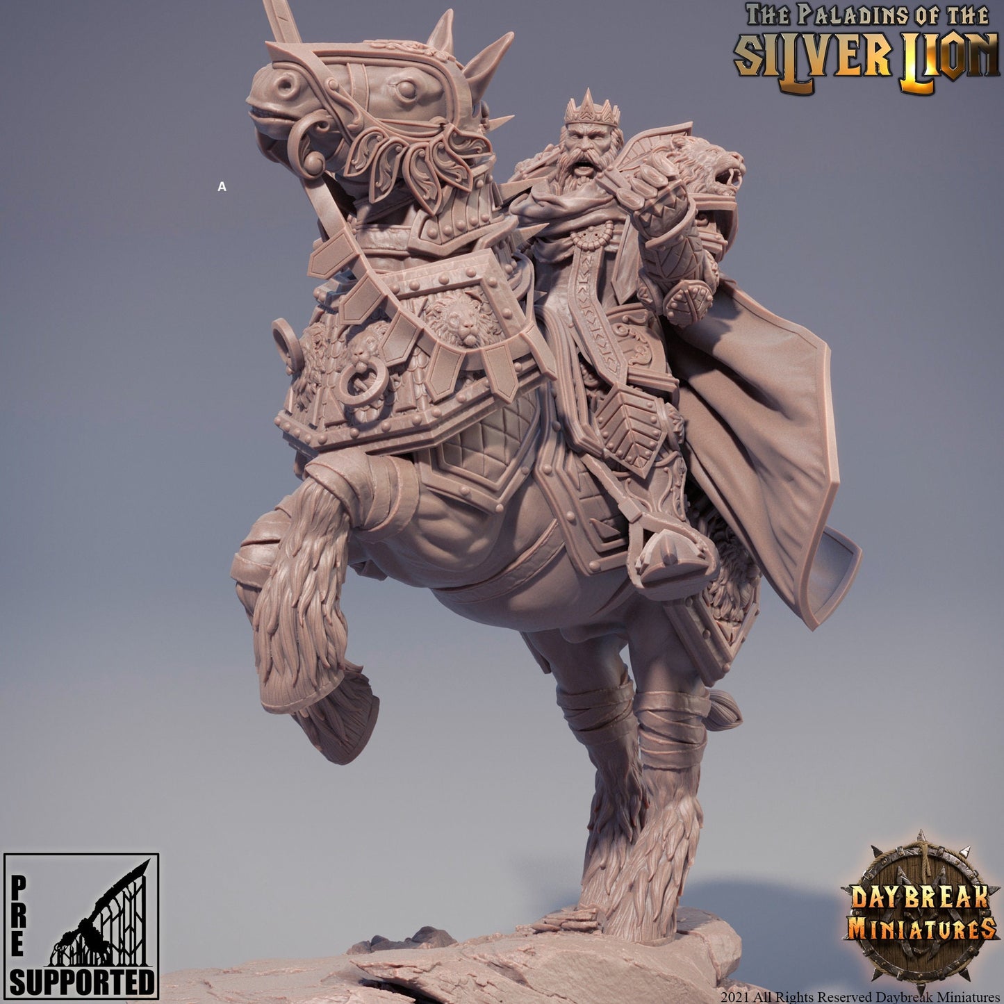 Paladins of the Silver Lion Cavalry | DayBreak Miniatures | Compatible with D&D/AOS | Fantasy | Tabletop