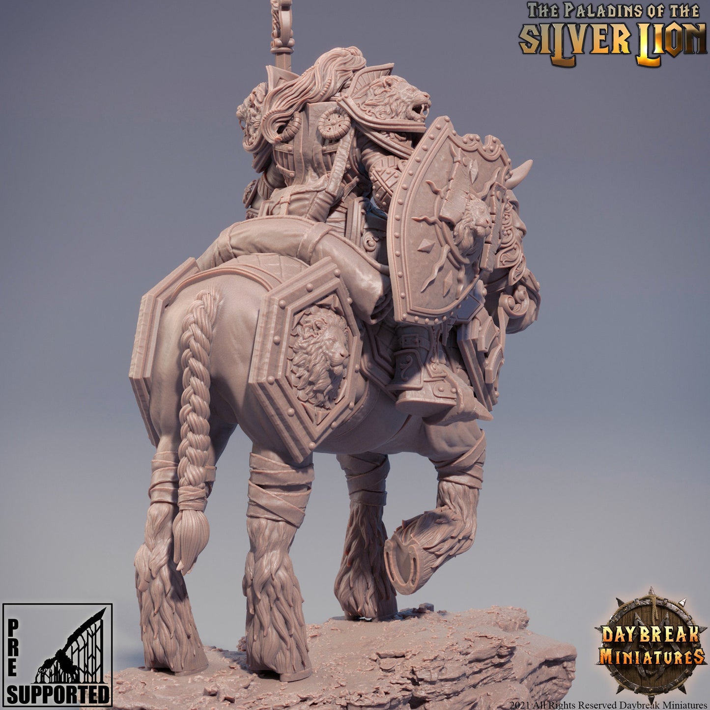 Paladins of the Silver Lion Cavalry | DayBreak Miniatures | Compatible with D&D/AOS | Fantasy | Tabletop