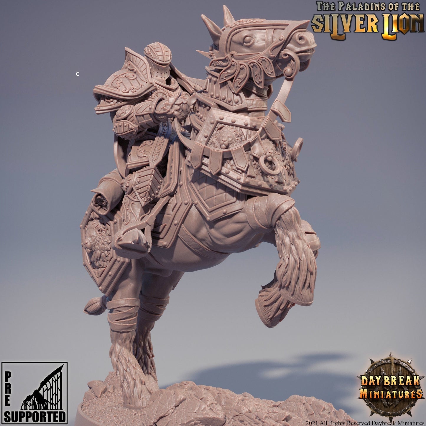 Paladins of the Silver Lion Cavalry | DayBreak Miniatures | Compatible with D&D/AOS | Fantasy | Tabletop