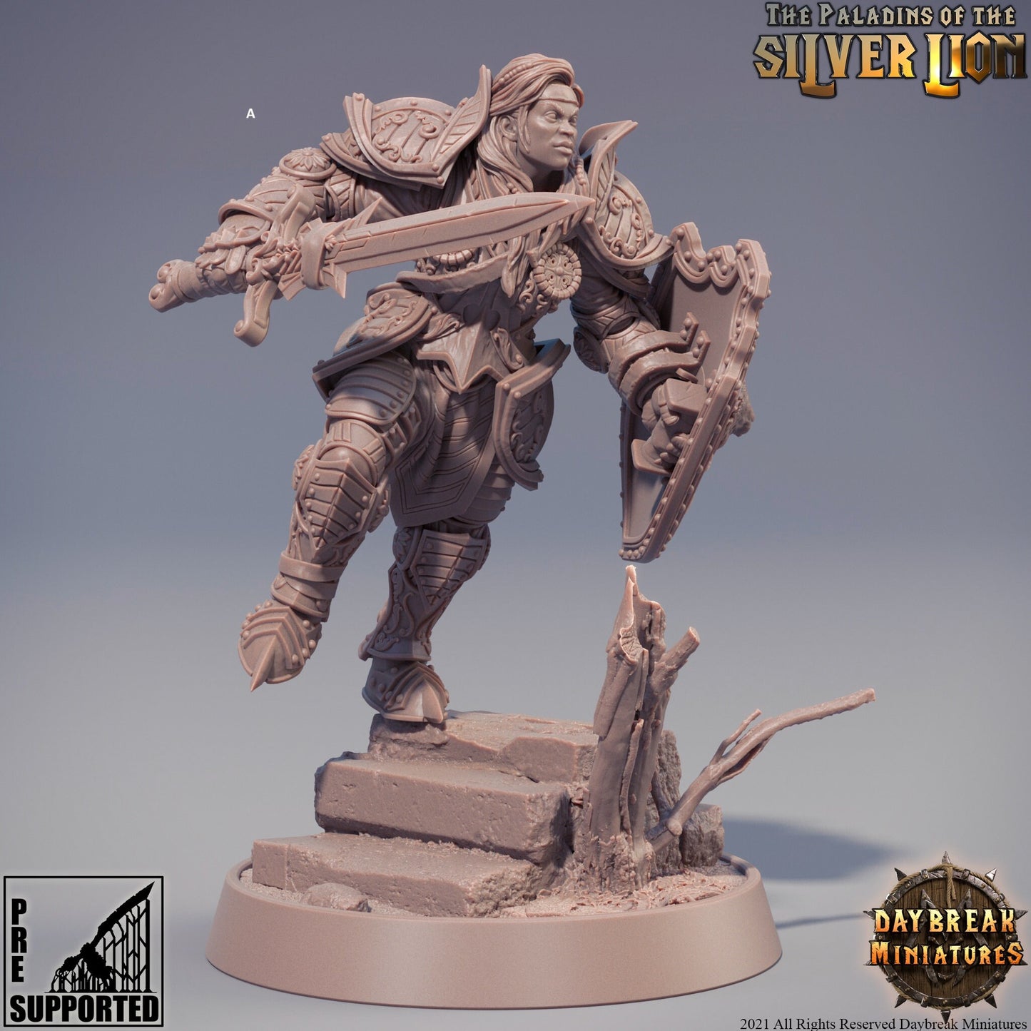 Female Paladins of the Silver Lion | DayBreak Miniatures | Compatible with D&D/AOS | Fantasy | Tabletop