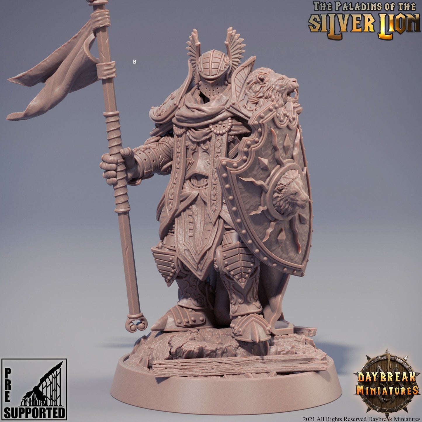 Paladin Knights of the Silver Lion | DayBreak Miniatures | Compatible with D&D/AOS | Fantasy | Tabletop