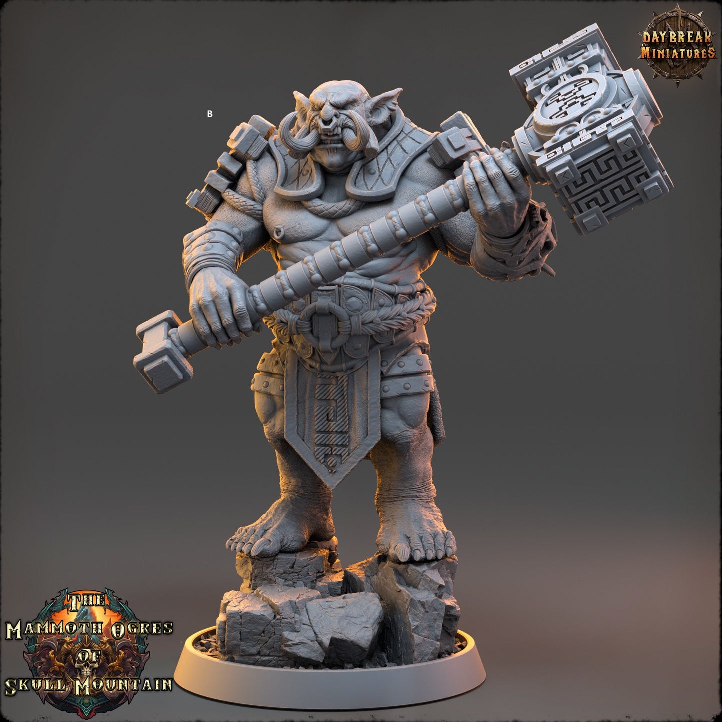 Mammoth Ogres with Great Weapons | DayBreak Miniatures | Compatible with D&D/AOS | Fantasy | Tabletop