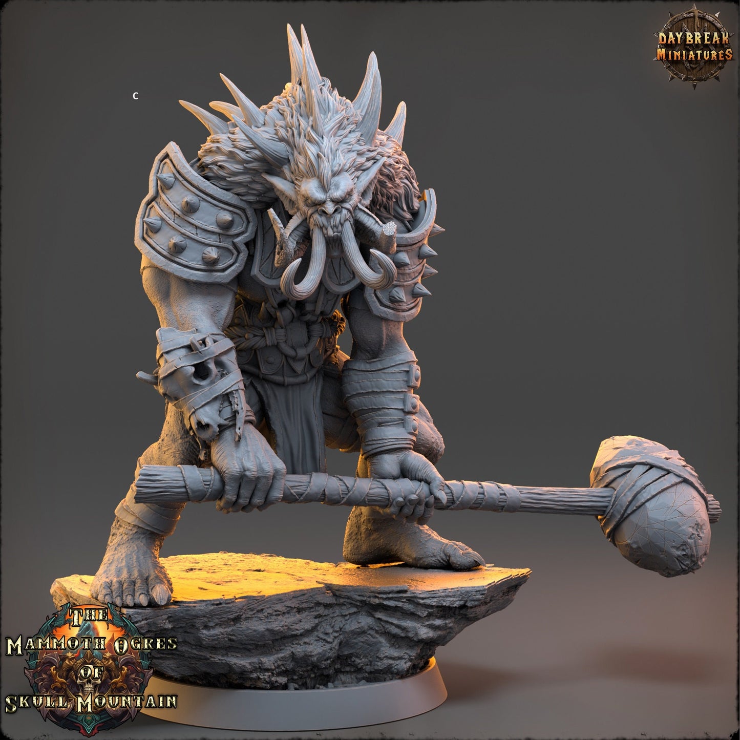Mammoth Ogres with Great Weapons | DayBreak Miniatures | Compatible with D&D/AOS | Fantasy | Tabletop