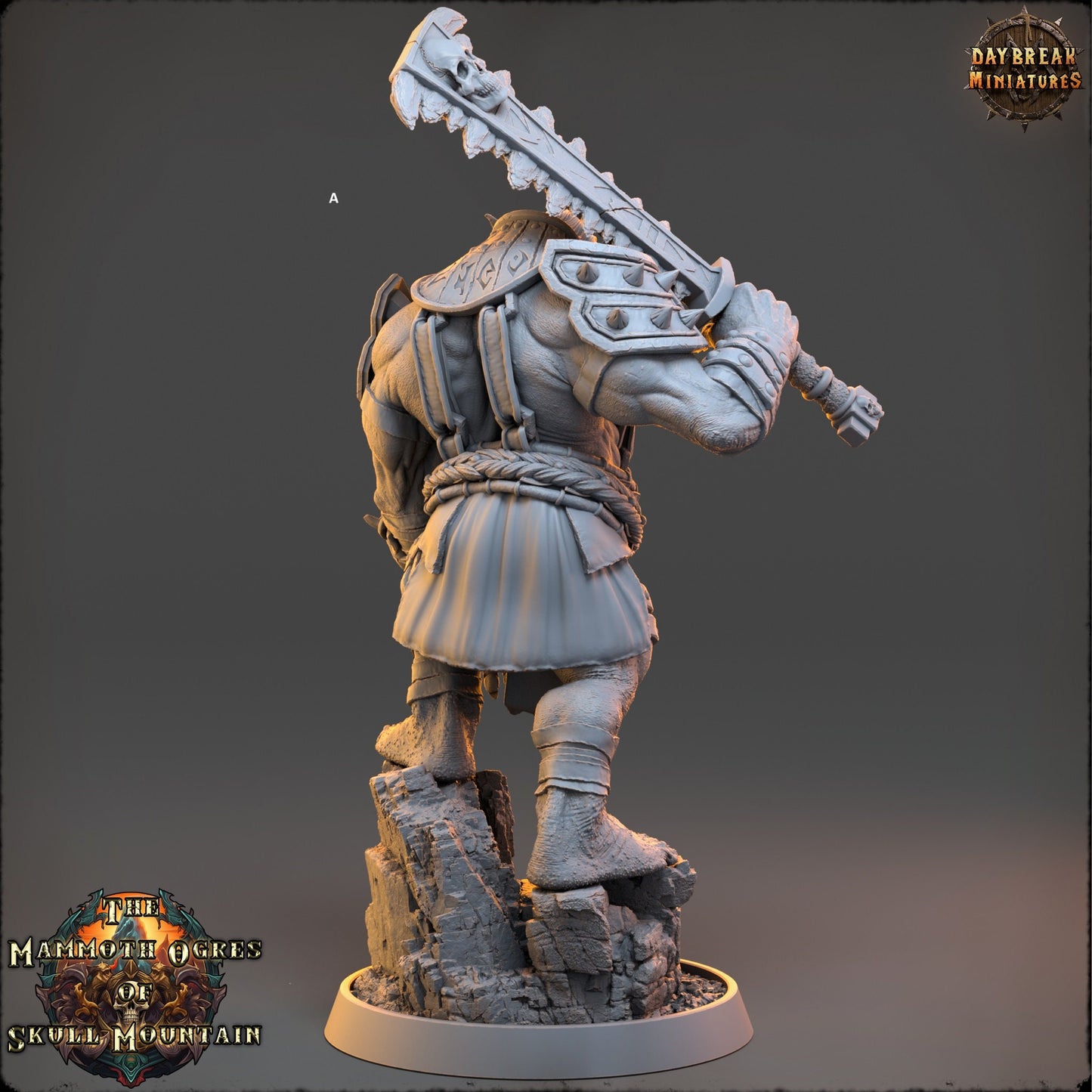 Mammoth Ogres Fighters | DayBreak Miniatures | Compatible with D&D/AOS | Fantasy | Tabletop