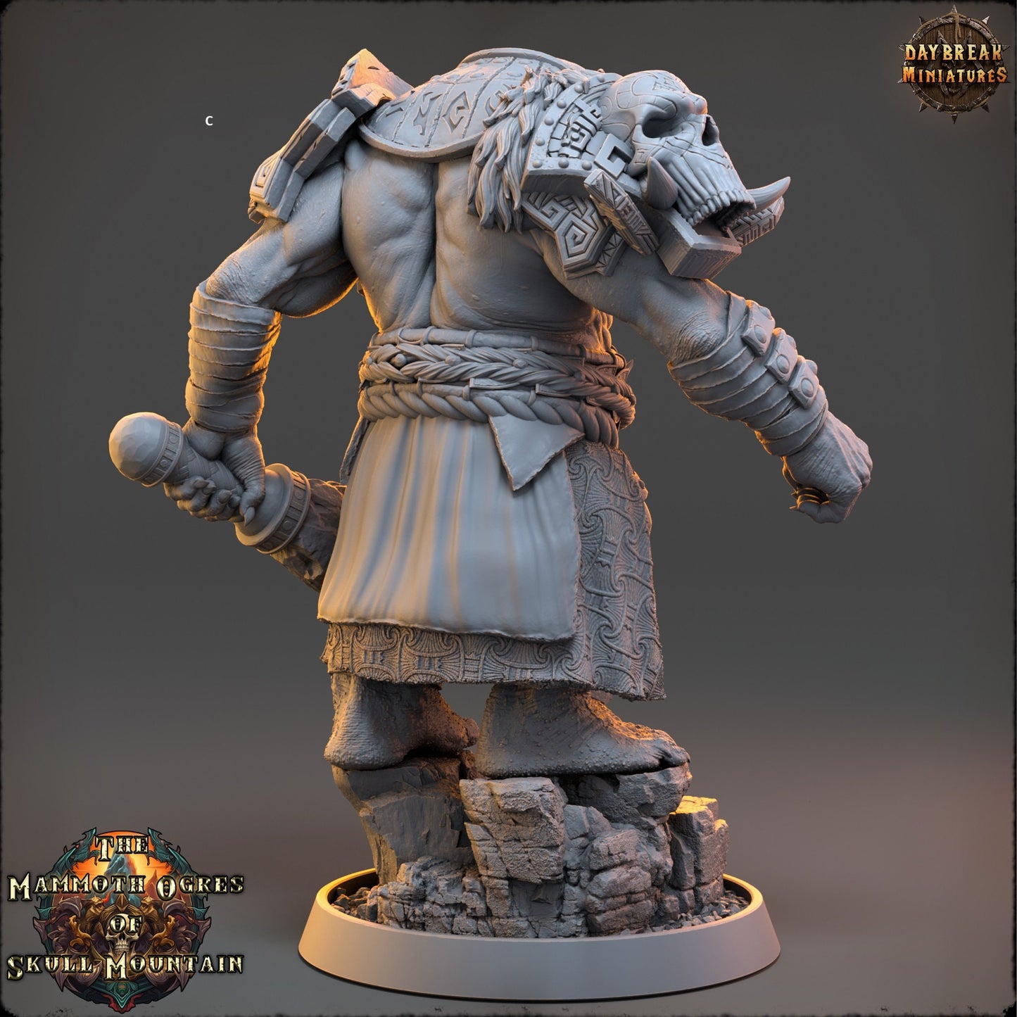 Mammoth Ogres Fighters | DayBreak Miniatures | Compatible with D&D/AOS | Fantasy | Tabletop