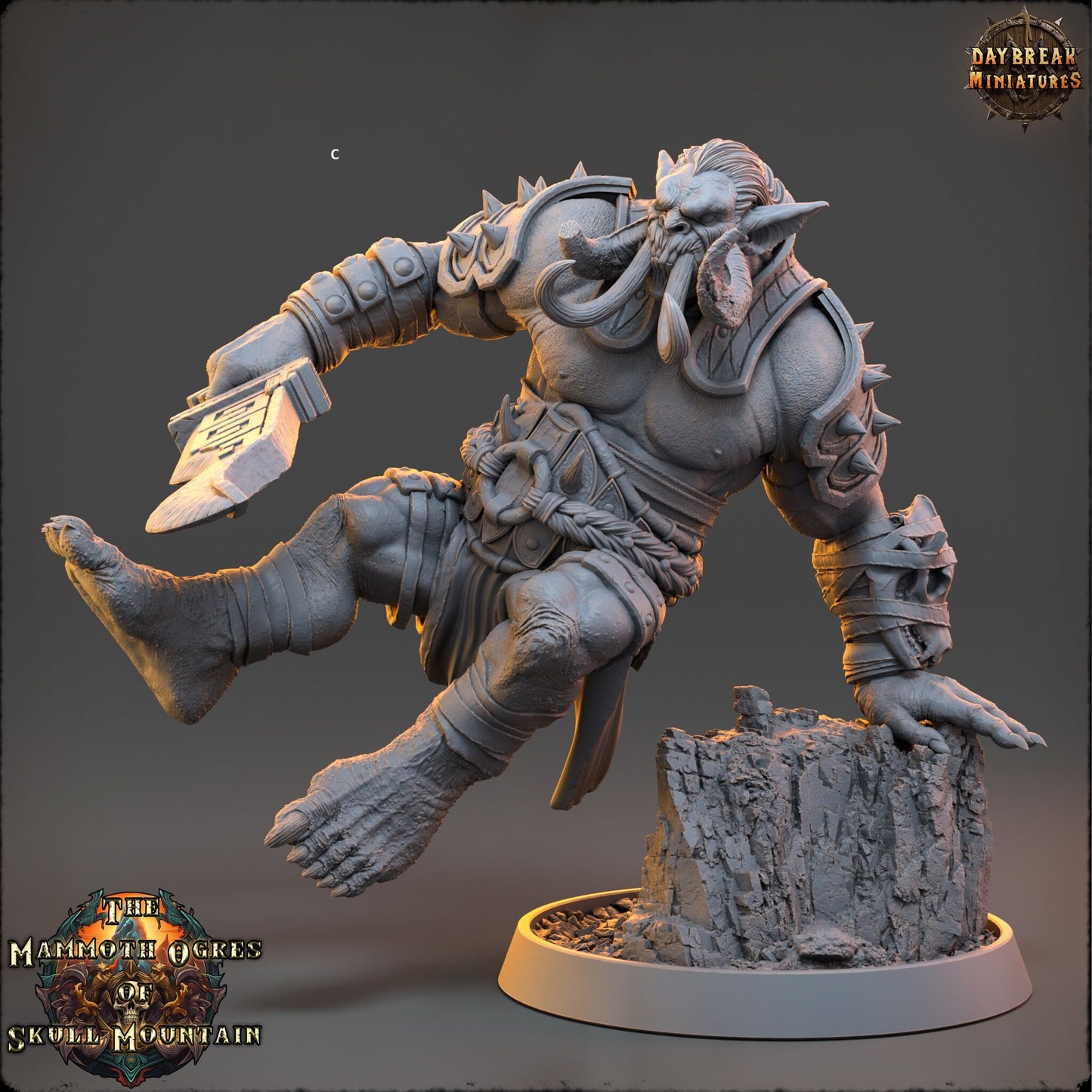 Mammoth Ogres Assassins | DayBreak Miniatures | Compatible with D&D/AOS | Fantasy | Tabletop
