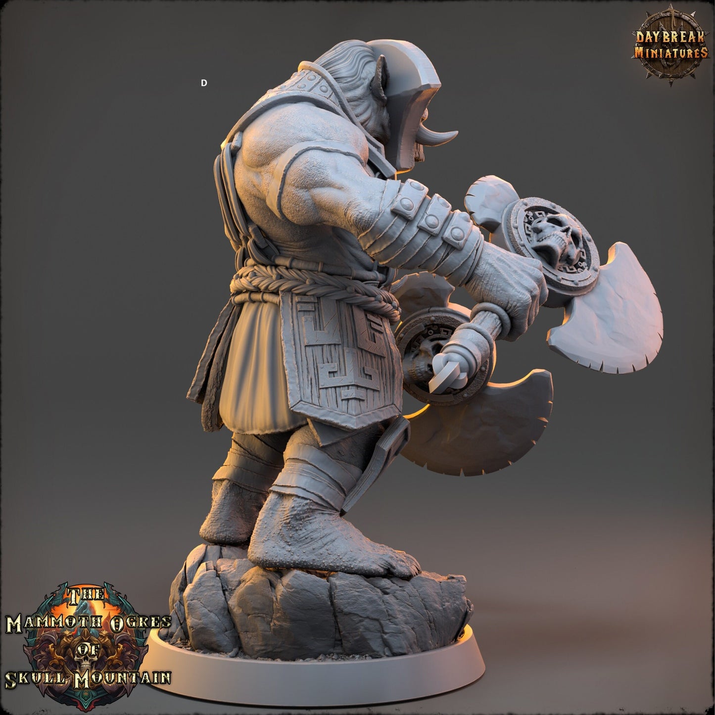 Mammoth Ogres Assassins | DayBreak Miniatures | Compatible with D&D/AOS | Fantasy | Tabletop