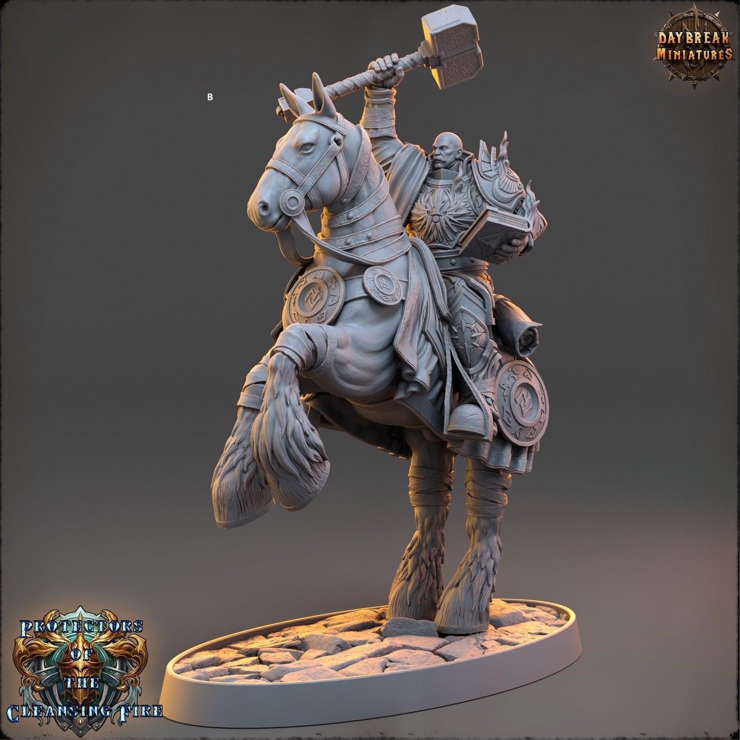 Cleansing Flame Knight | DayBreak Miniatures | Compatible with D&D/AOS | Fantasy | Tabletop