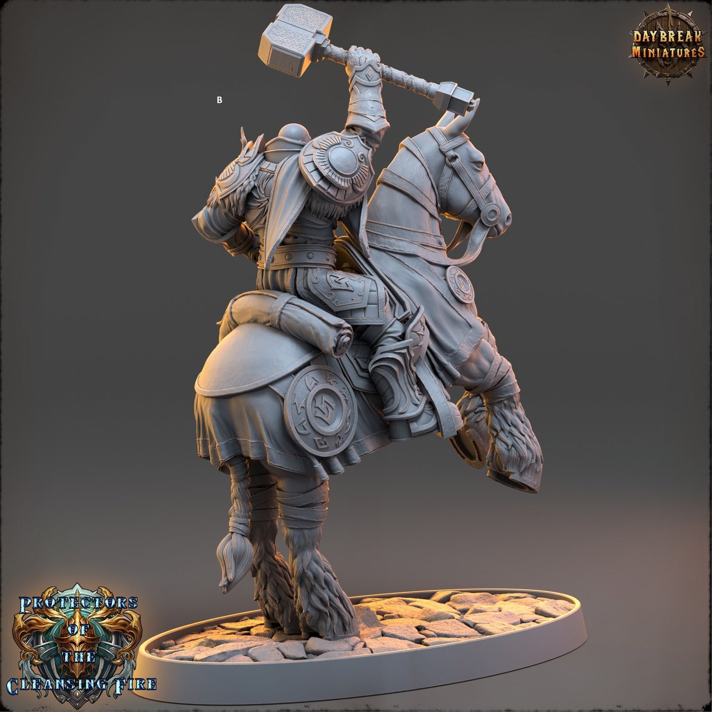Cleansing Flame Knight | DayBreak Miniatures | Compatible with D&D/AOS | Fantasy | Tabletop