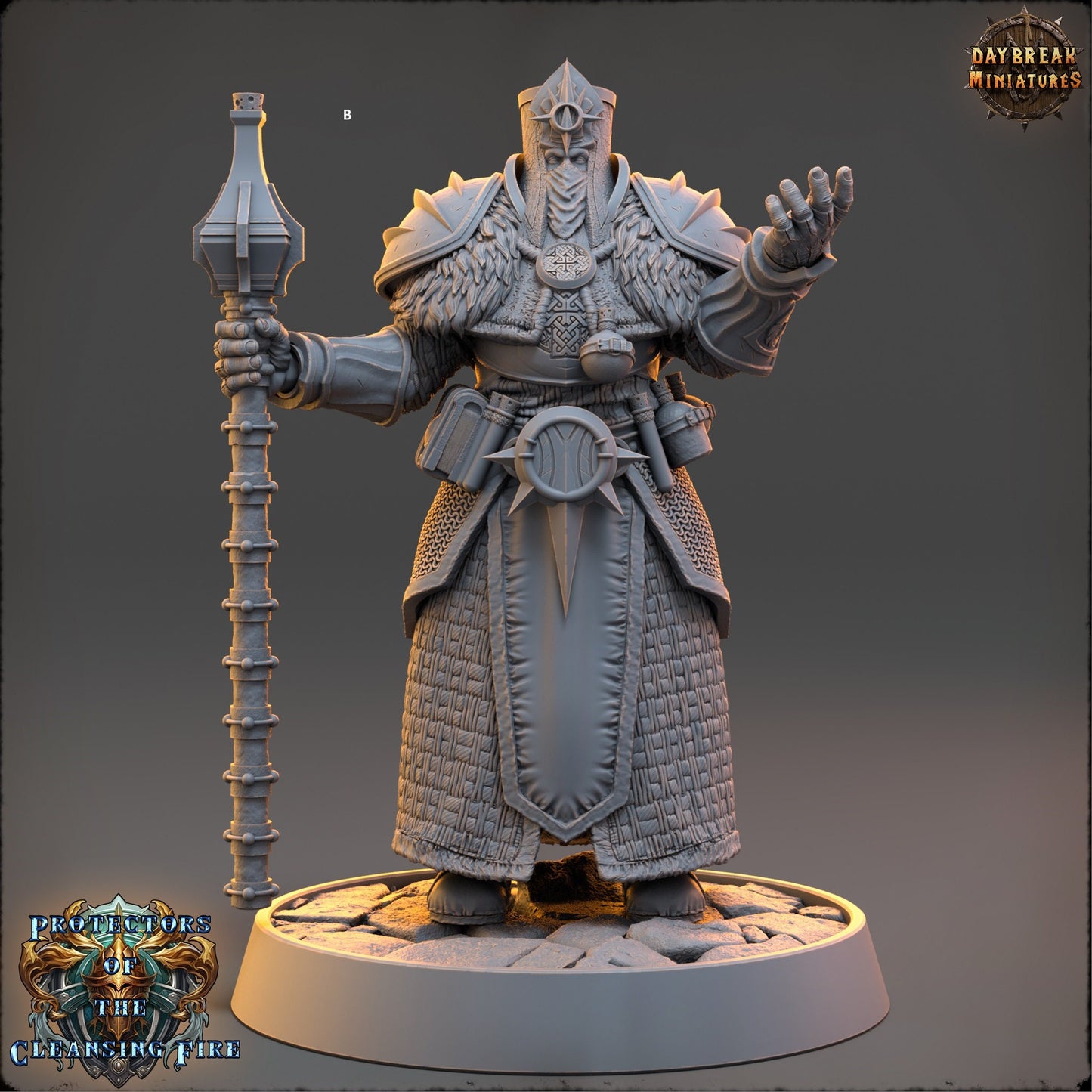 Mage of the Cleansing Flame | DayBreak Miniatures | Compatible with D&D/AOS | Fantasy | Tabletop