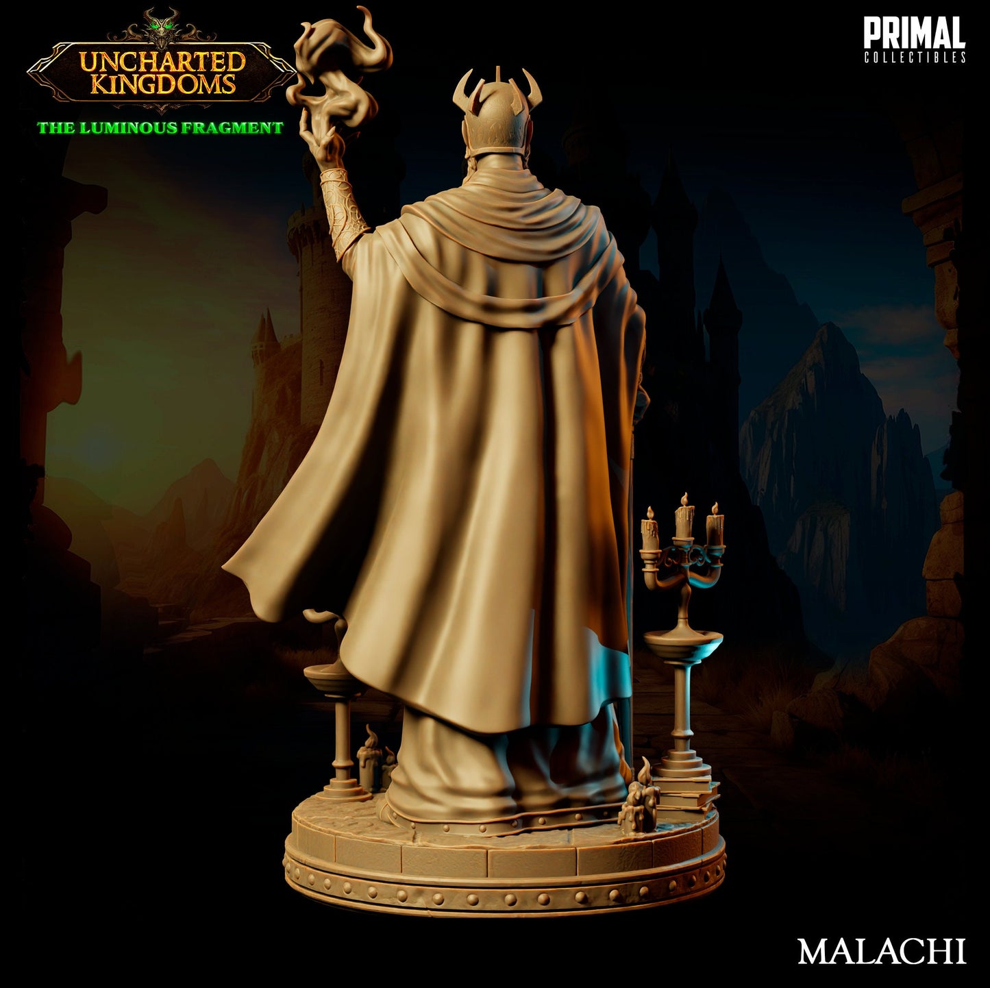 Human Mage Malachi | Primal Collectibles | Compatible with D&D/AoS | Fantasy