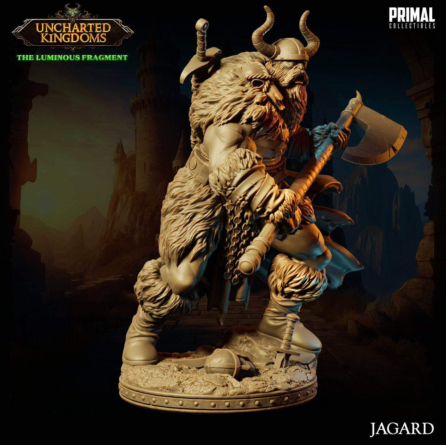 Barbarian King Jagard | Primal Collectibles | Compatible with D&D/AoS | Fantasy
