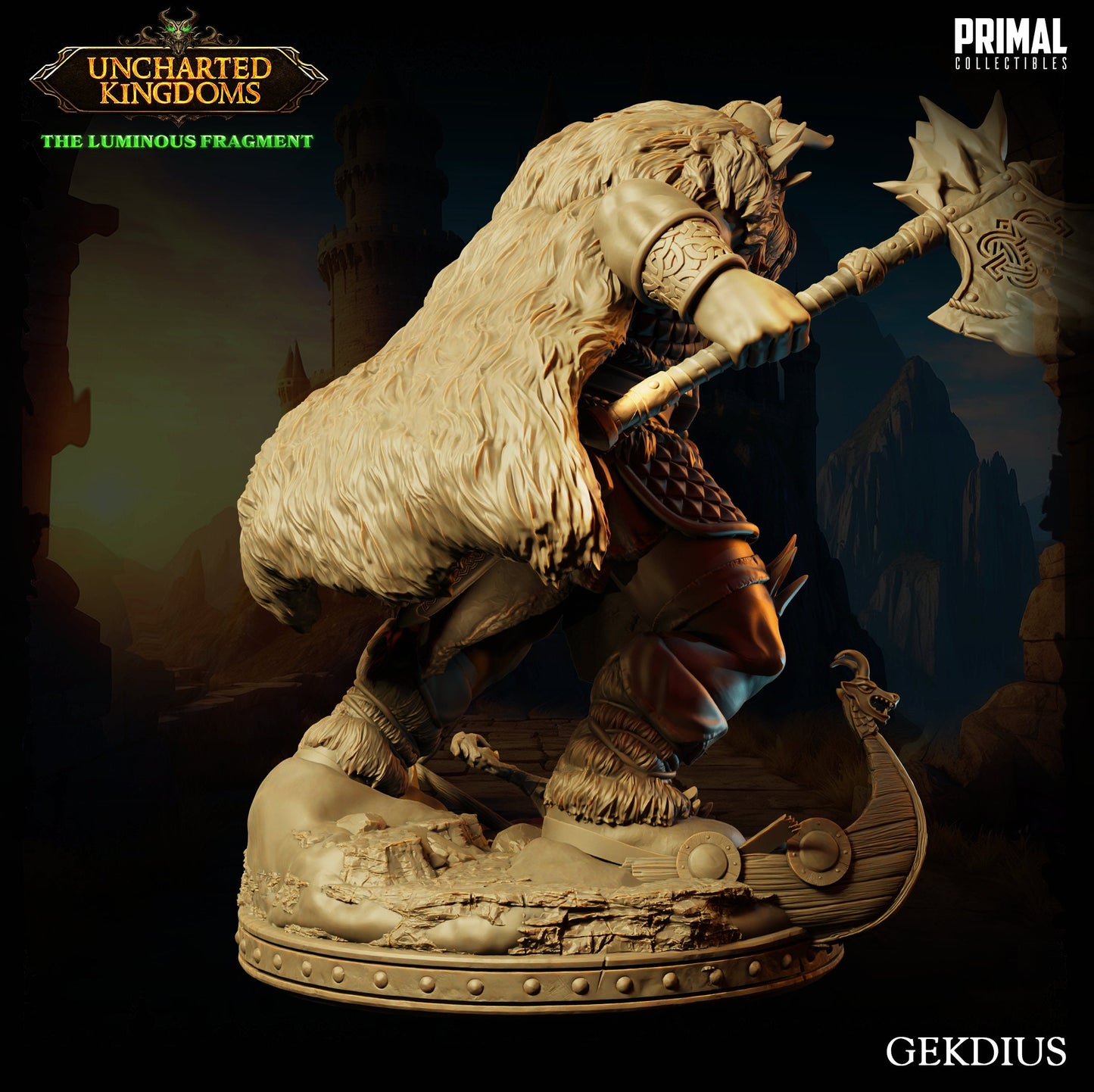 Frost Giant Gekdius | Primal Collectibles | Compatible with D&D/AoS | Fantasy