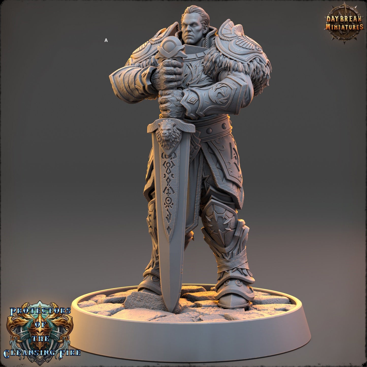 Warrior of the Cleansing Flame | DayBreak Miniatures | Compatible with D&D/AOS | Fantasy | Tabletop