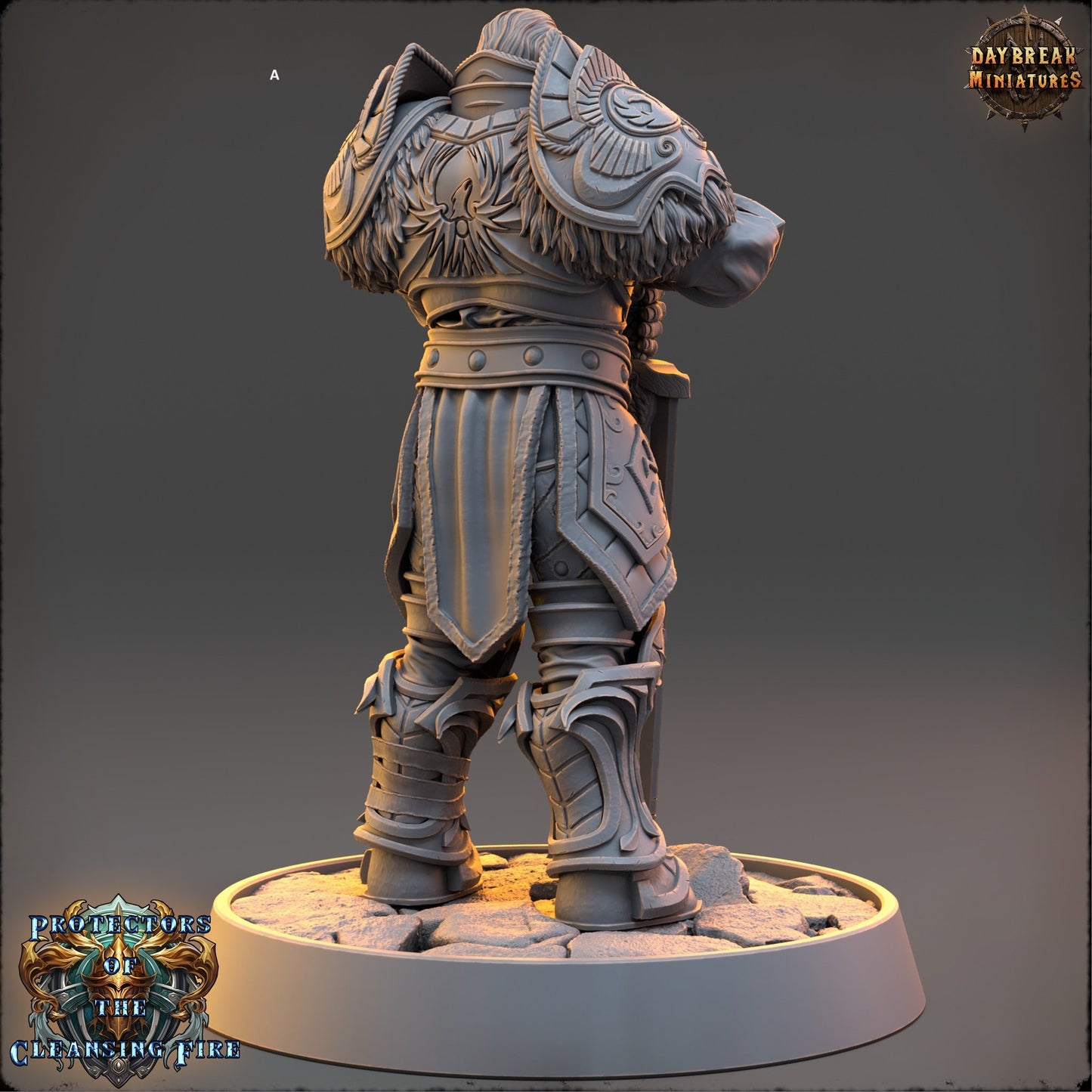 Warrior of the Cleansing Flame | DayBreak Miniatures | Compatible with D&D/AOS | Fantasy | Tabletop