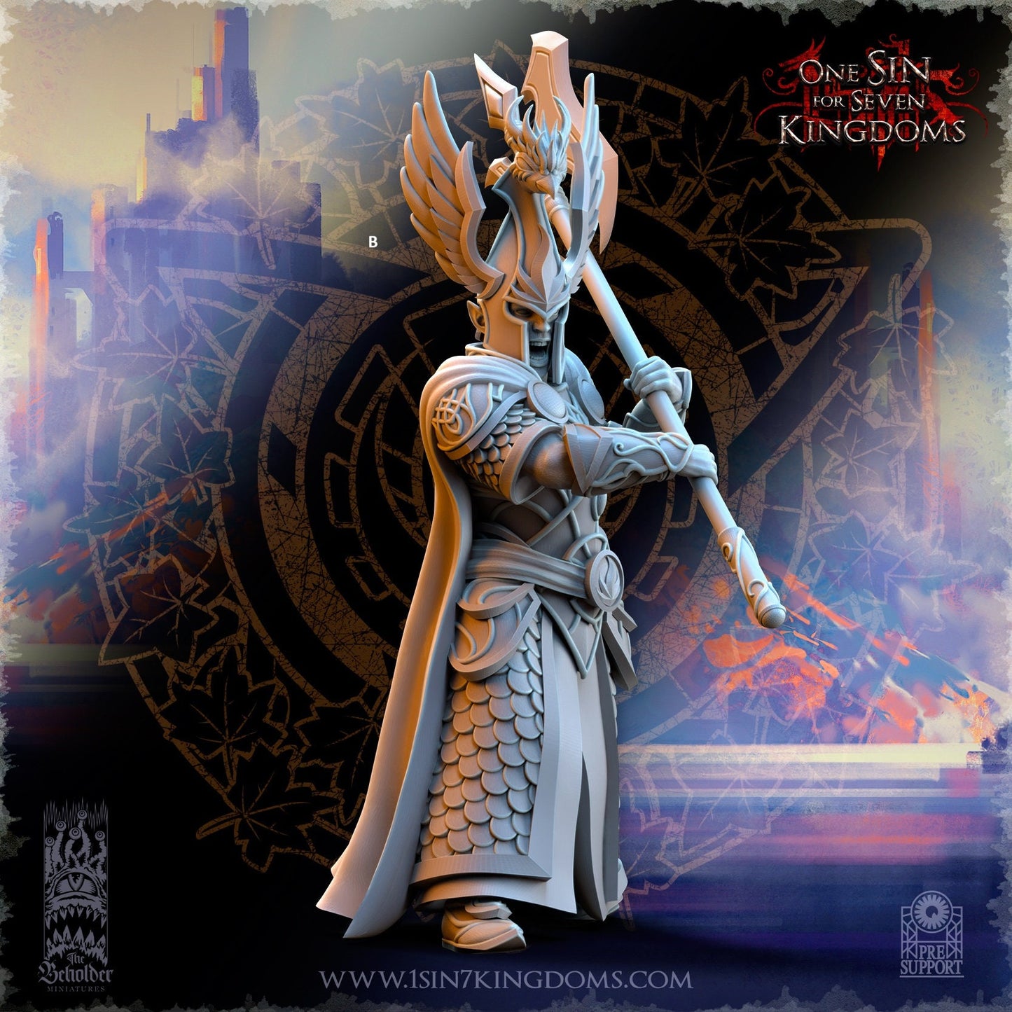 SilverMoor Elf Searing Bird Guardian | The Beholder Miniatures | Compatible with D&D/AoS | Fantasy | Tabletop RPG