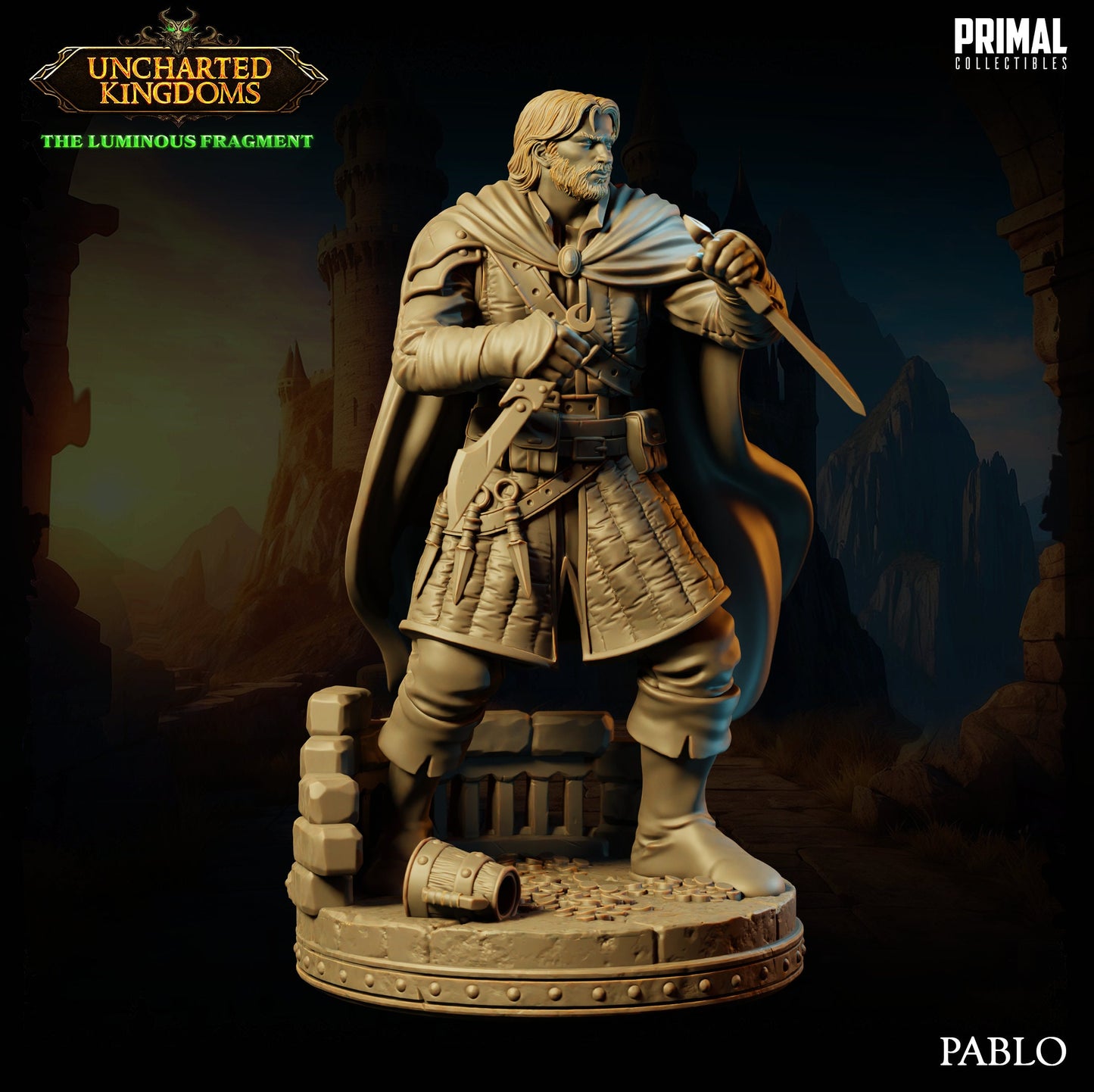 Human Rogue Pablo | Primal Collectibles | Compatible with D&D/AoS | Fantasy