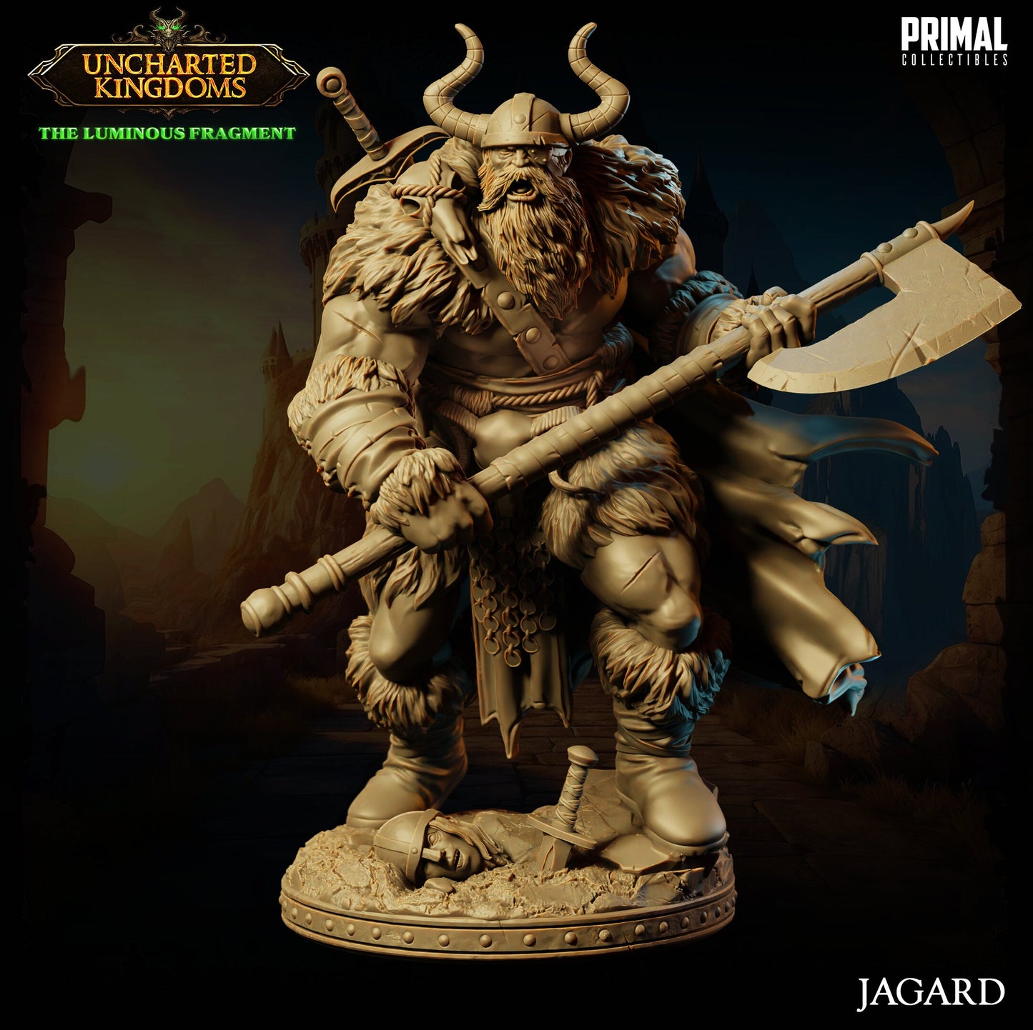 Barbarian King Jagard | Primal Collectibles | Compatible with D&D/AoS | Fantasy