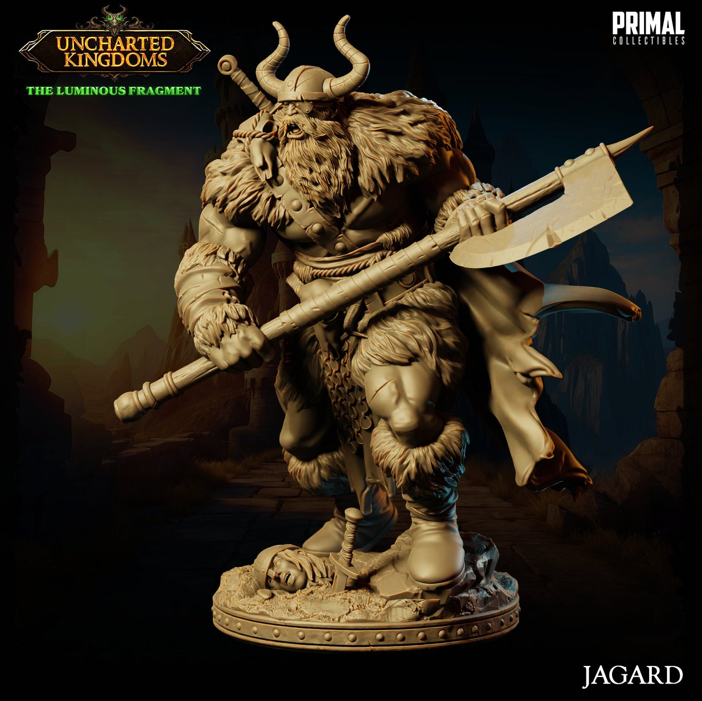 Barbarian King Jagard | Primal Collectibles | Compatible with D&D/AoS | Fantasy