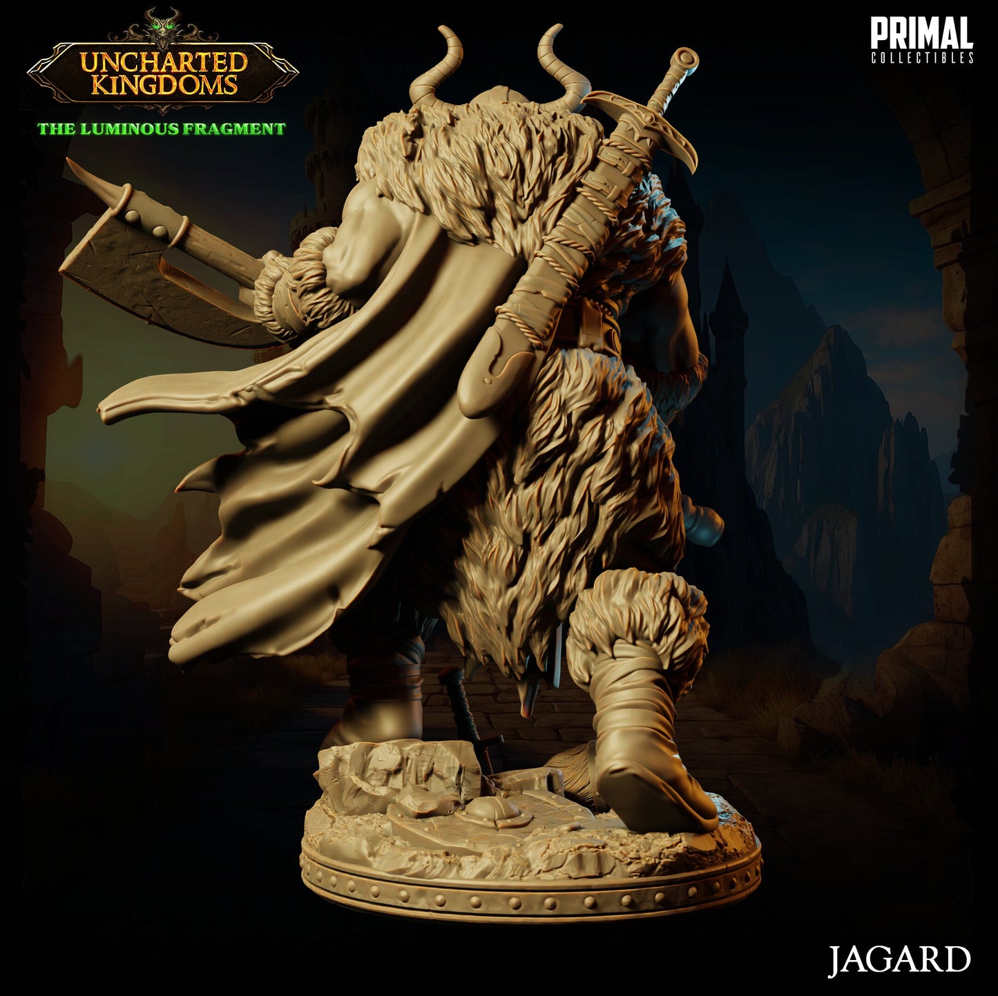 Barbarian King Jagard | Primal Collectibles | Compatible with D&D/AoS | Fantasy