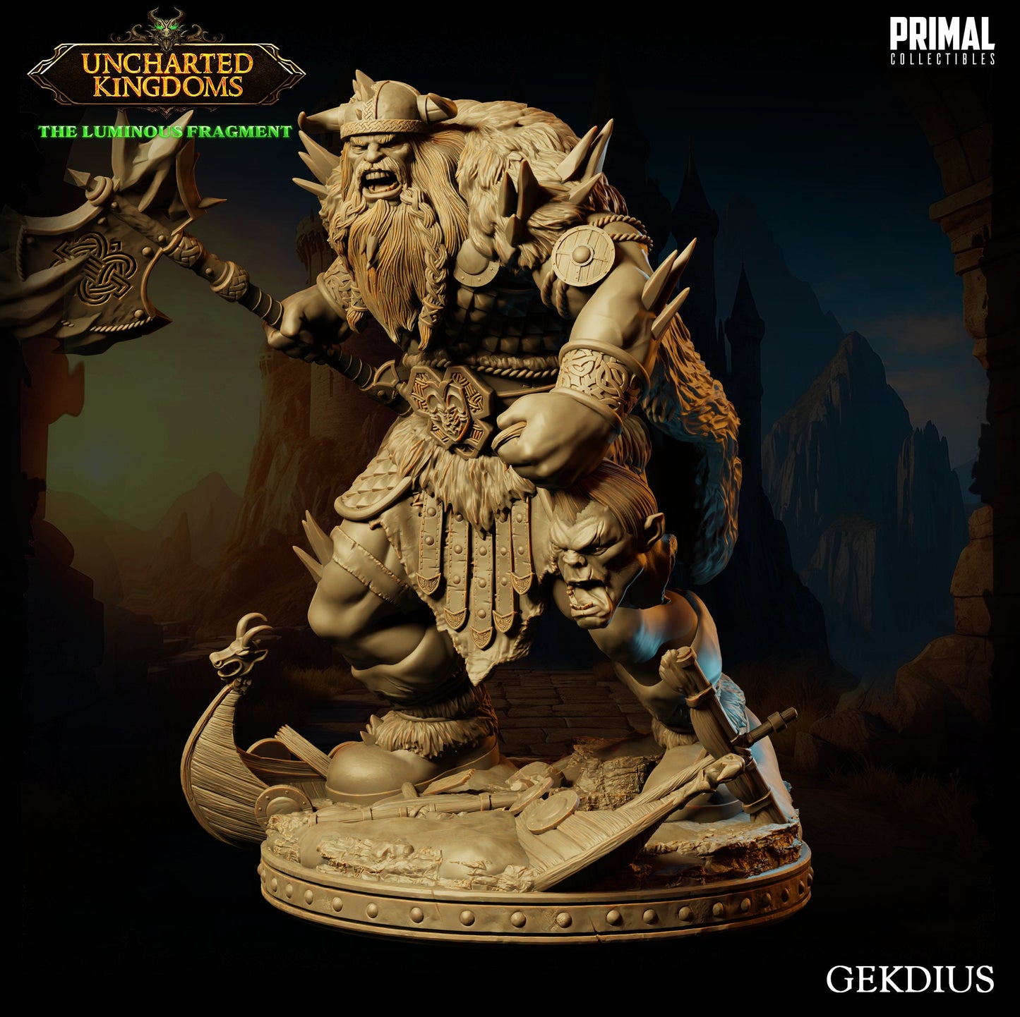Frost Giant Gekdius | Primal Collectibles | Compatible with D&D/AoS | Fantasy